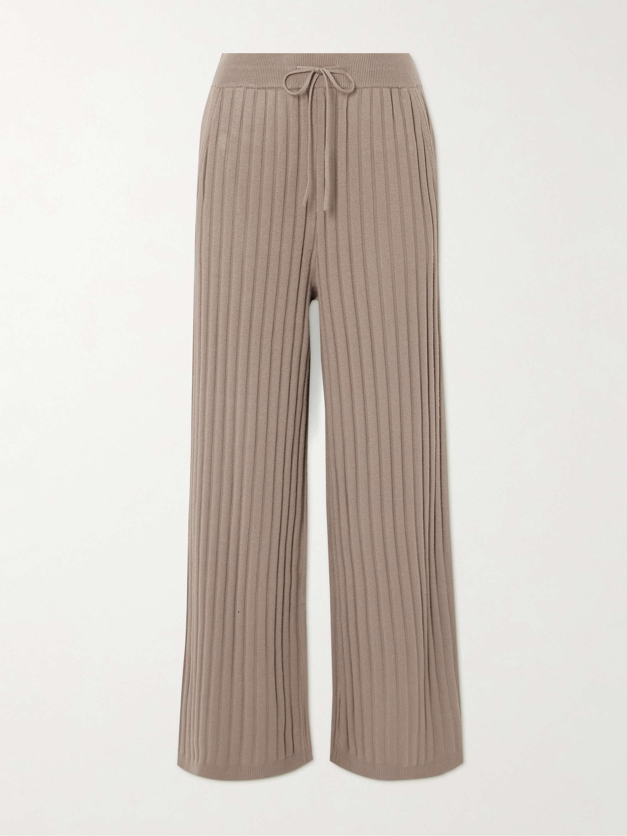 Simeon ribbed-knit wide-leg pants view
