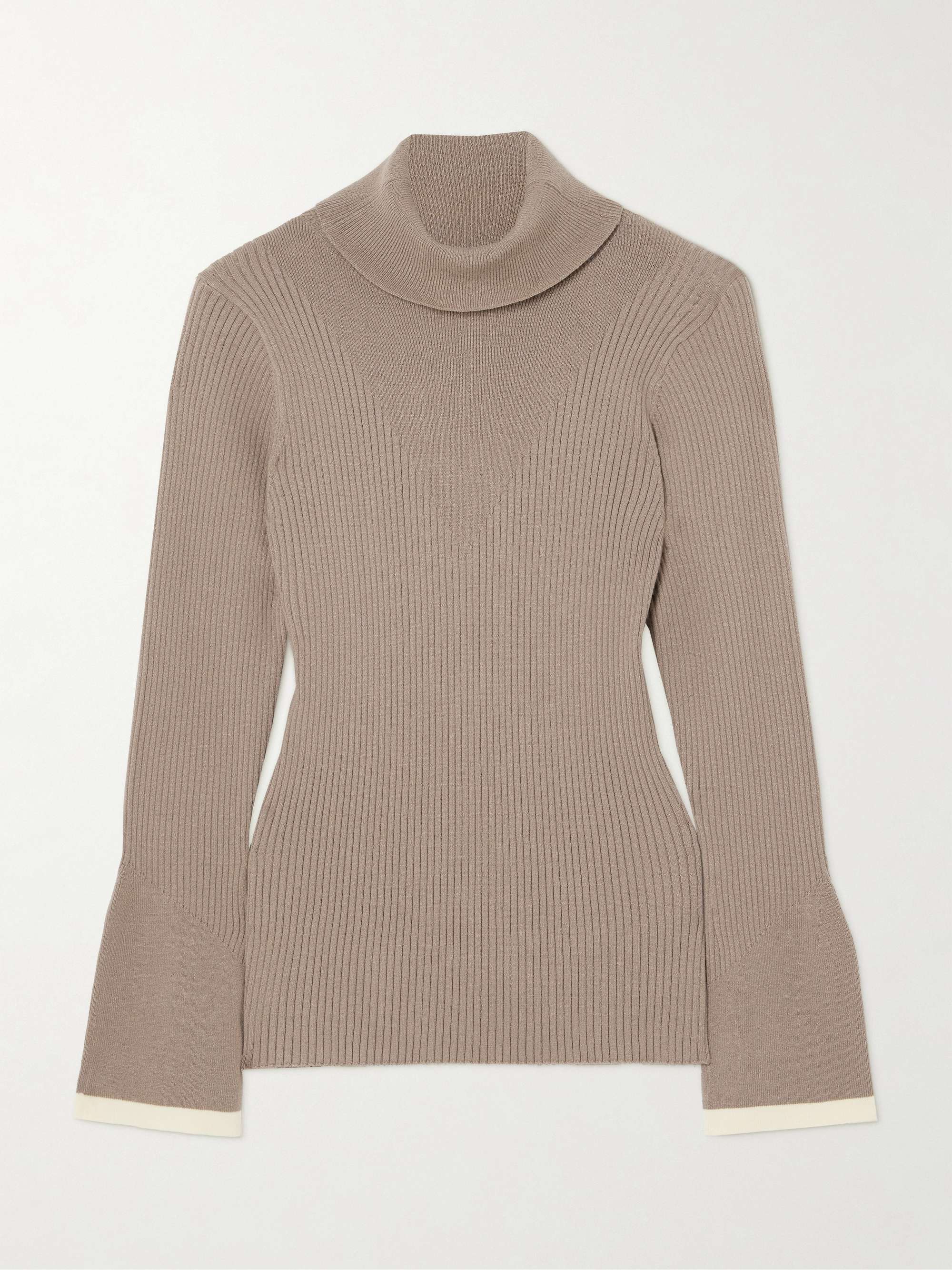 Ravena ribbed-knit turtleneck top view