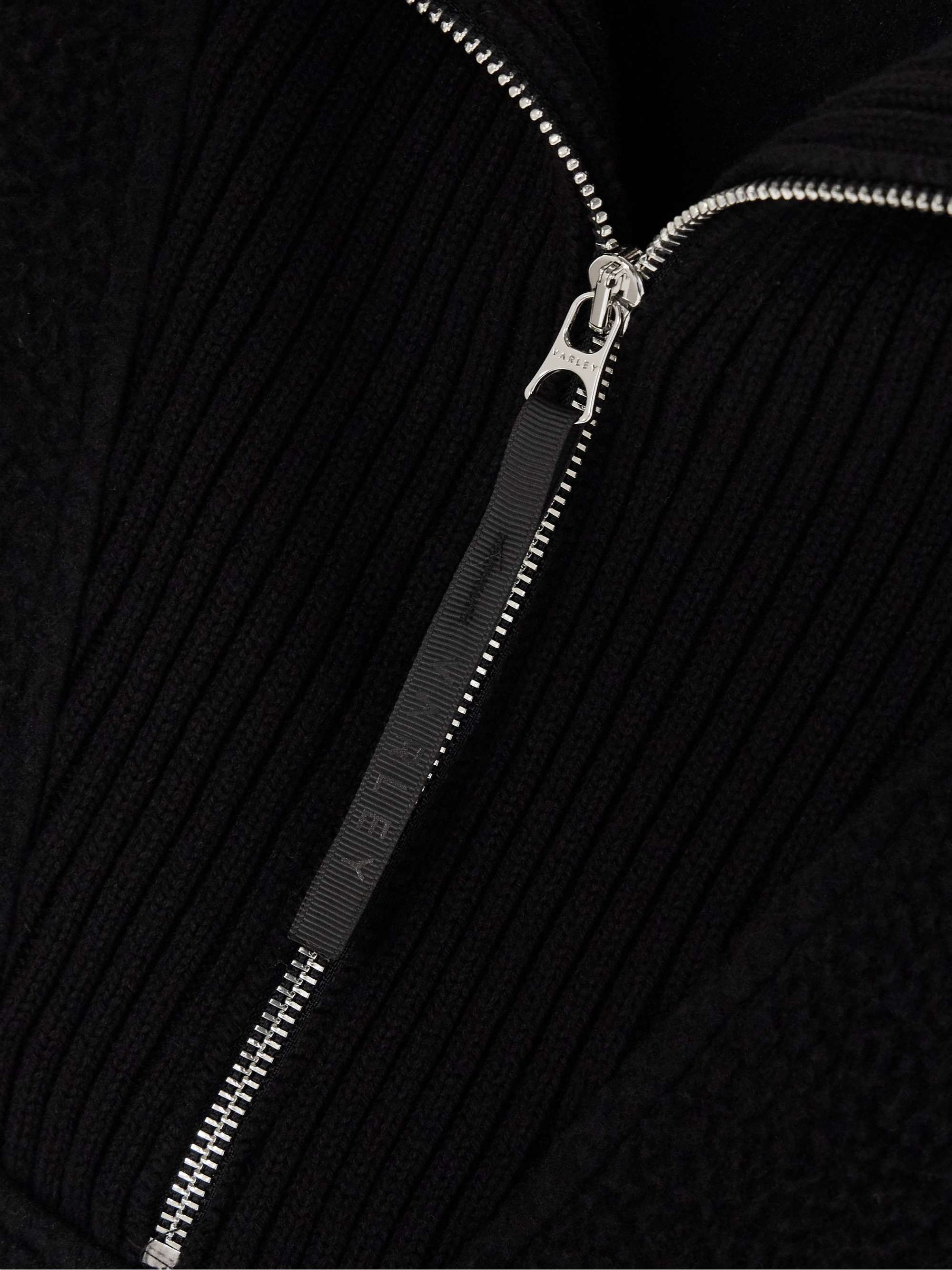 Theresa ribbed-knit and fleece half-zip sweatshirt view