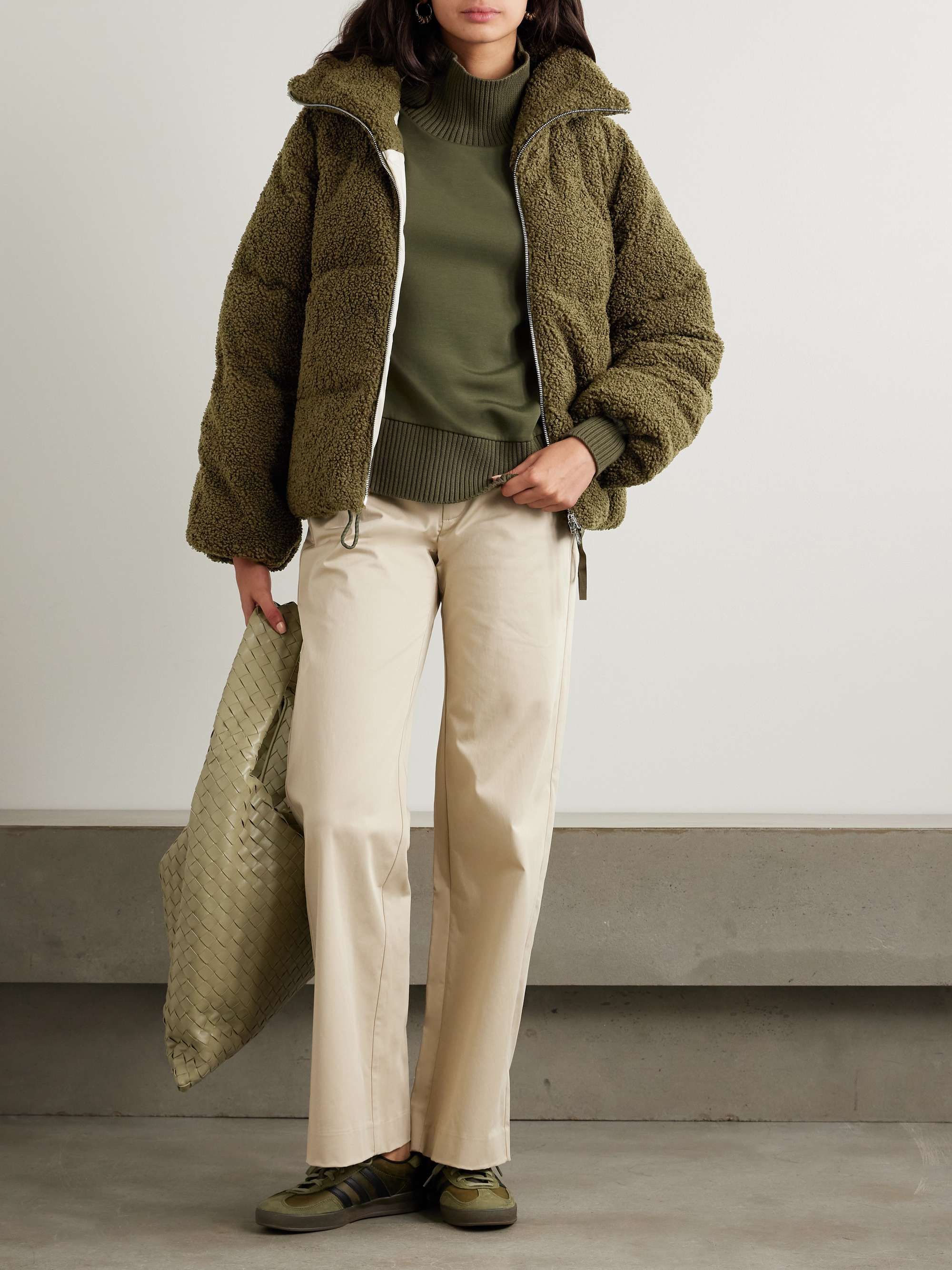 Wilkins oversized quilted padded fleece jacket view