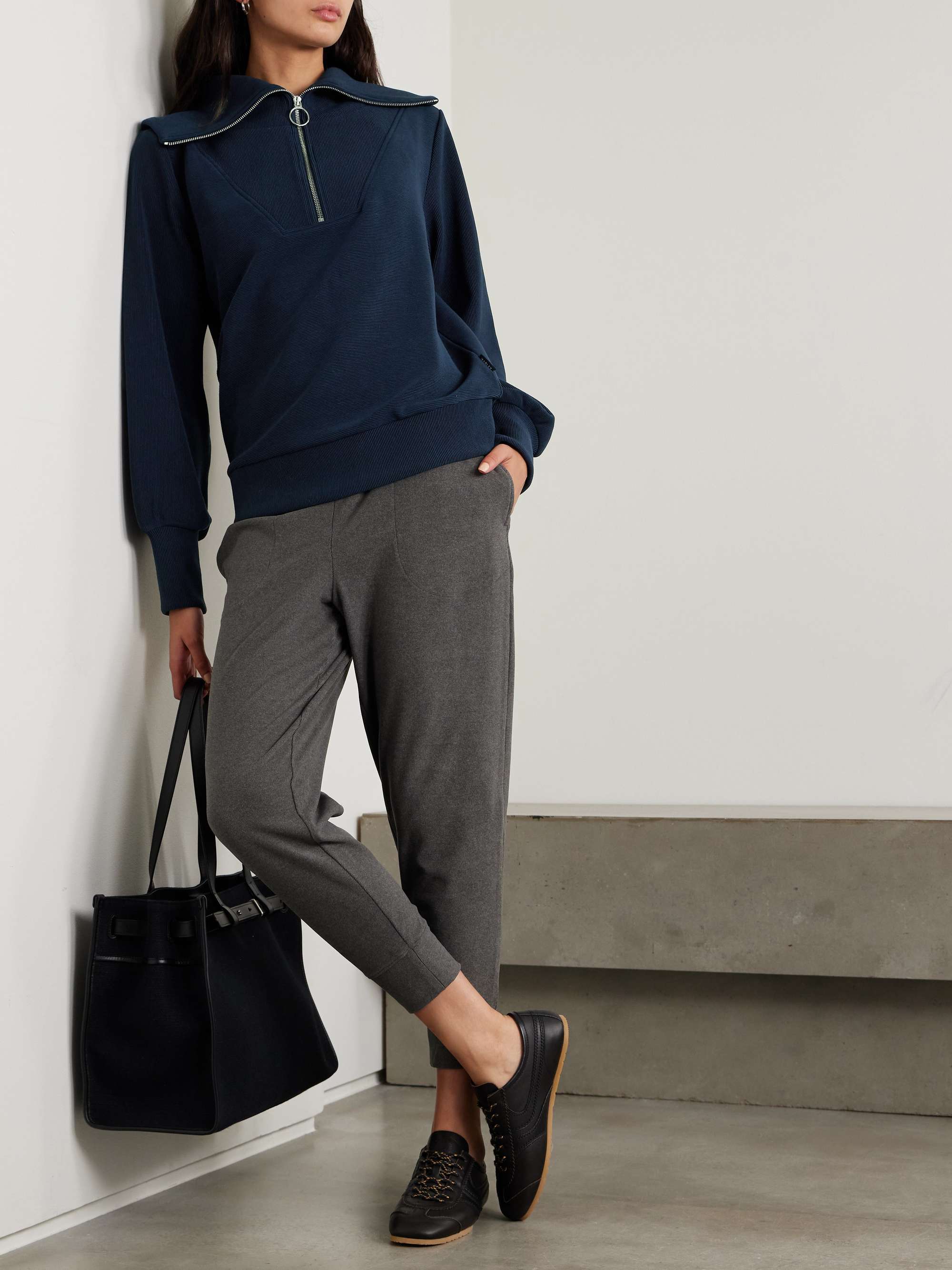 Vine ribbed cotton-blend sweatshirt view