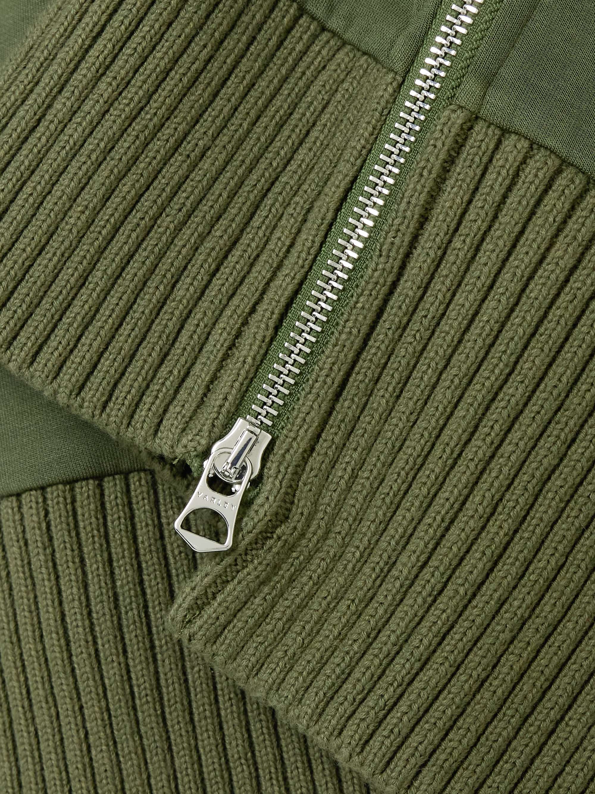 Barker oversized zip-detailed cotton turtleneck sweater view