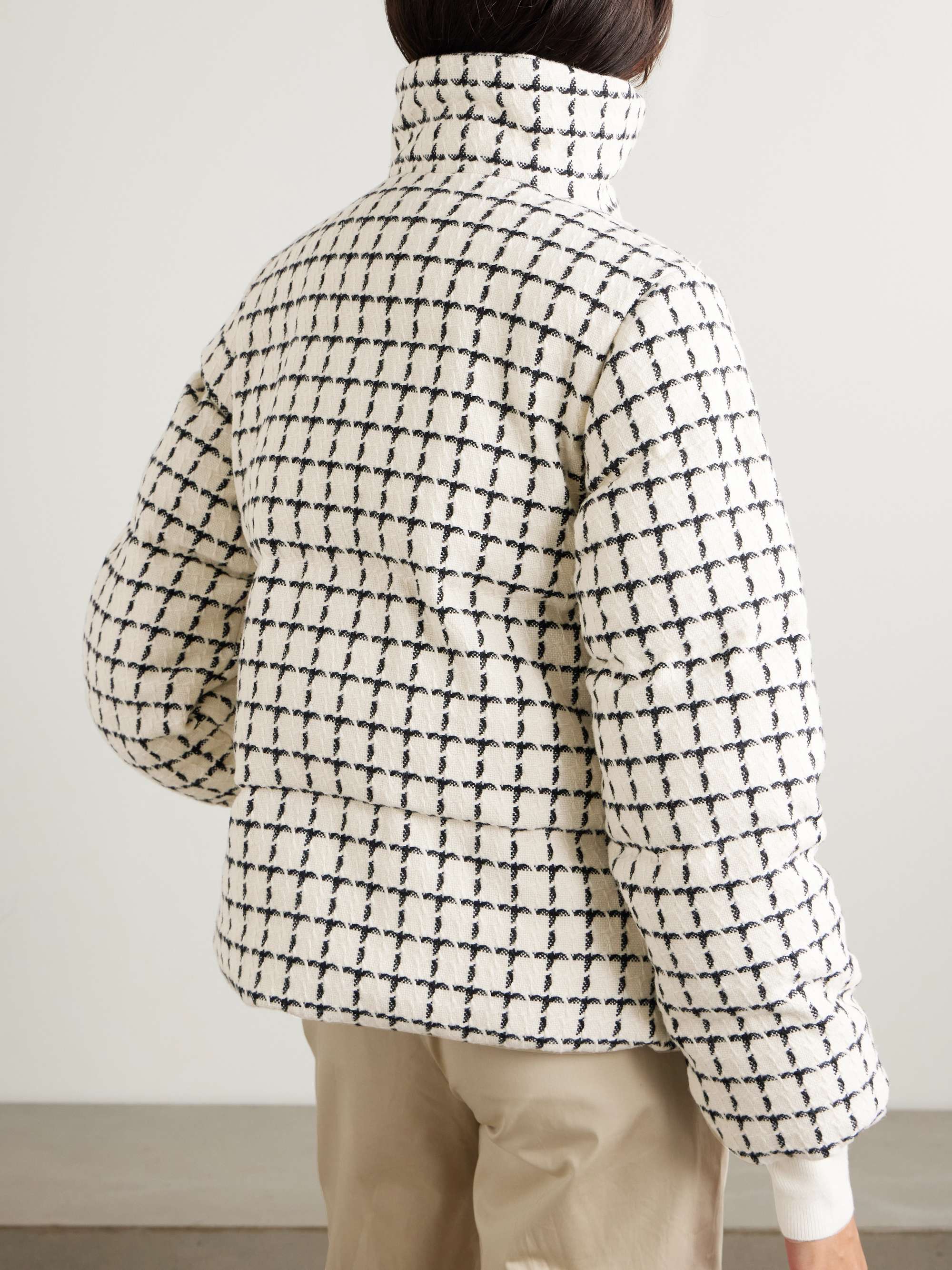 Eugene checked padded wool-blend tweed jacket view