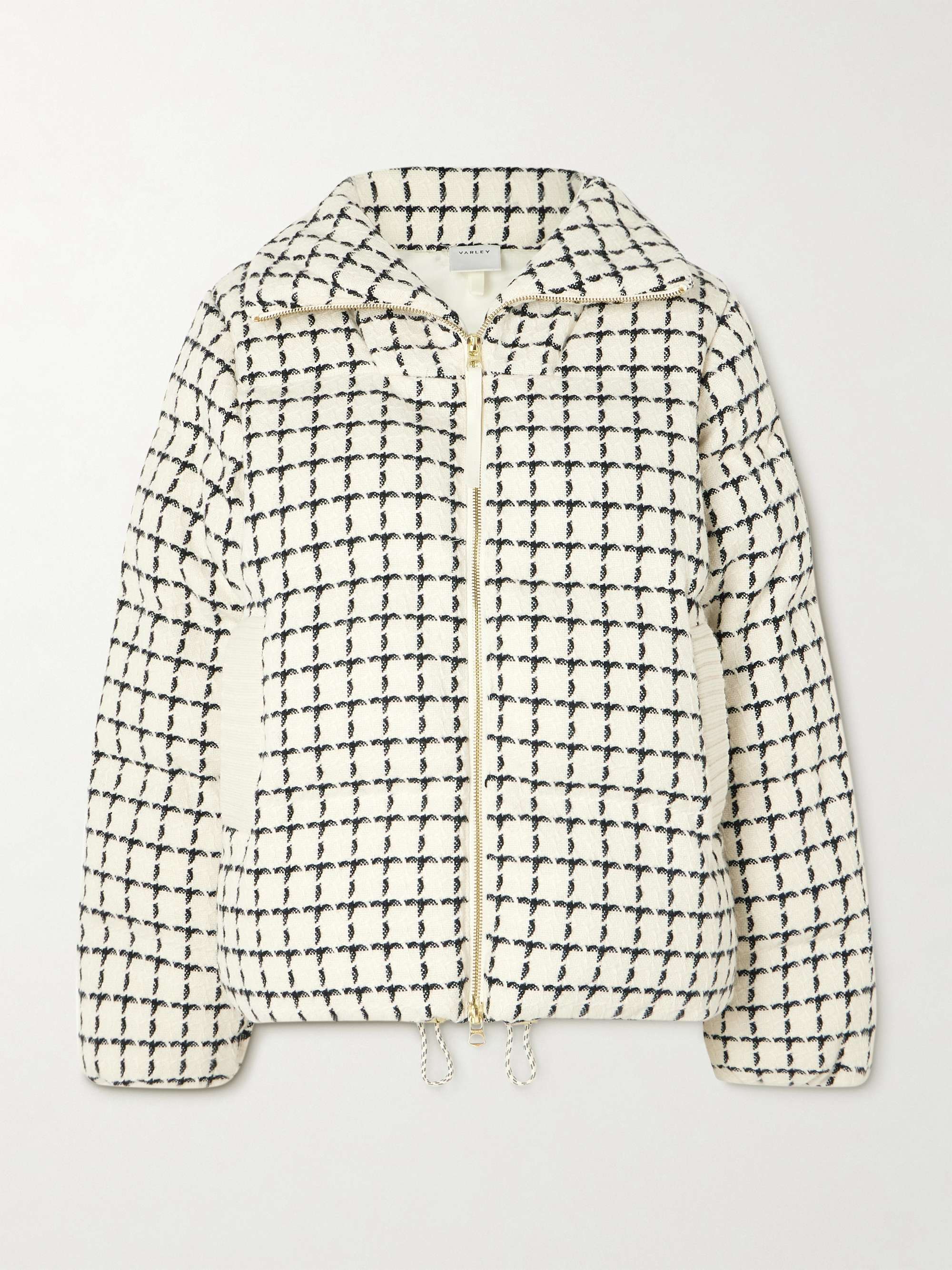 Eugene checked padded wool-blend tweed jacket view