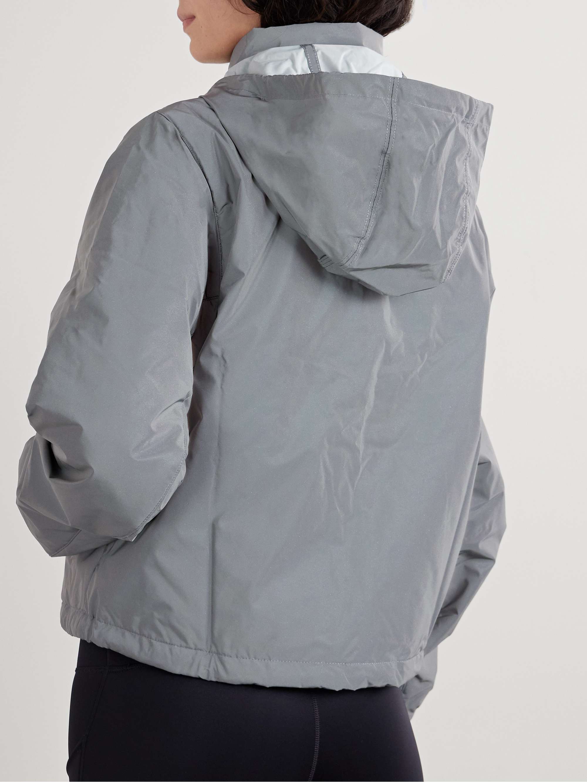 Hooded padded coated Therma-FIT jacket view