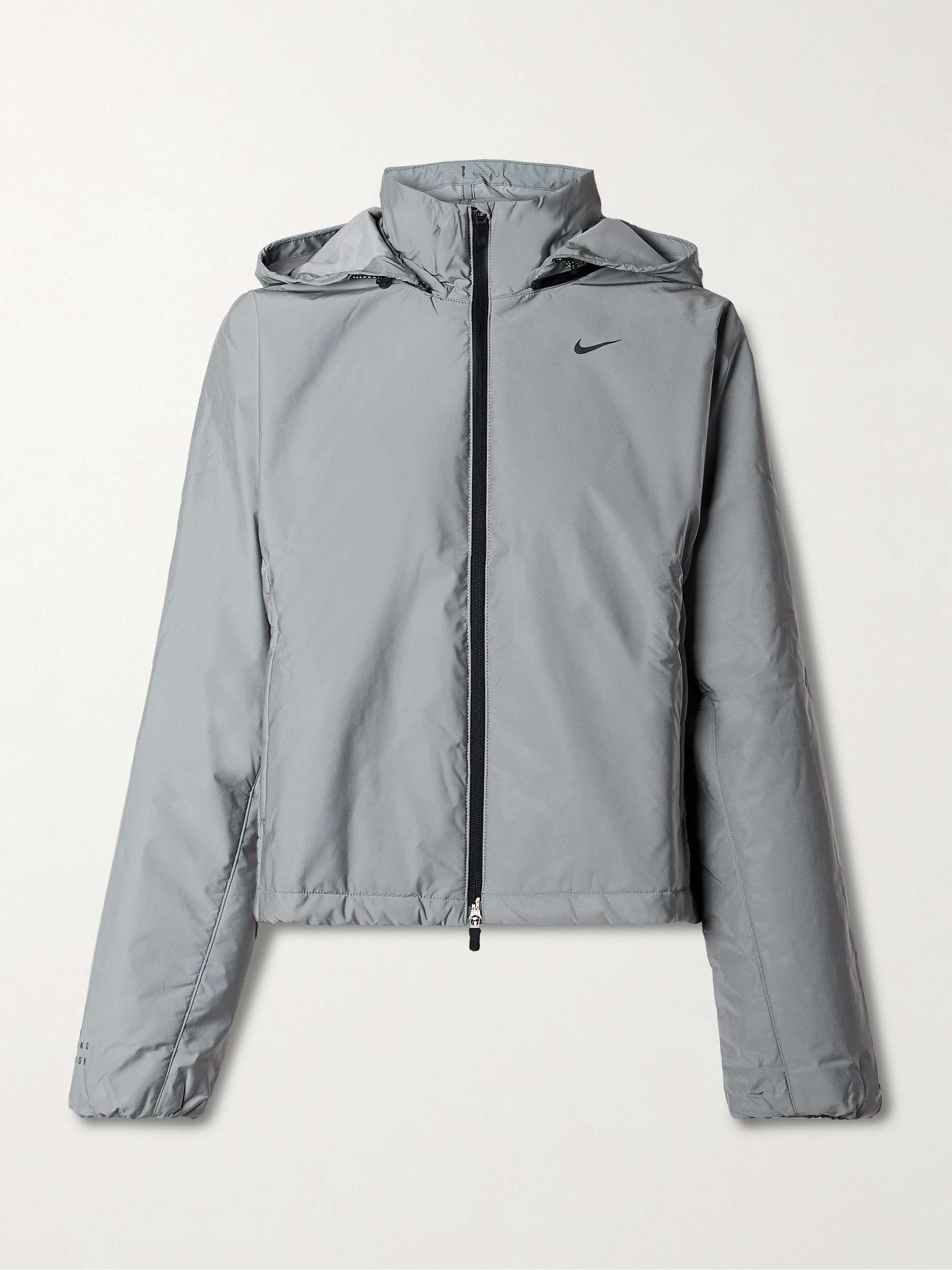 Hooded padded coated Therma-FIT jacket view