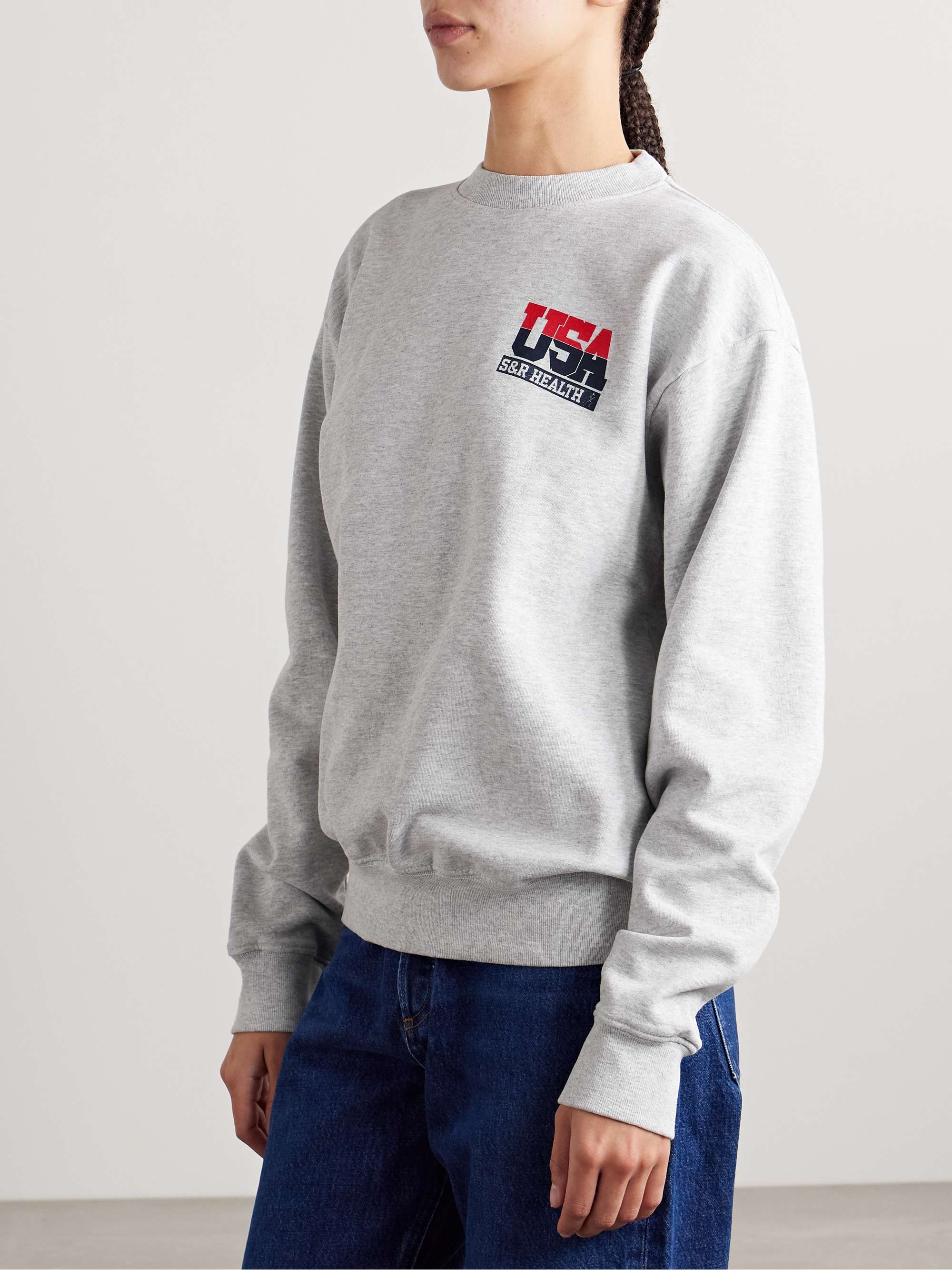 + adidas Originals printed cotton-blend jersey sweatshirt view