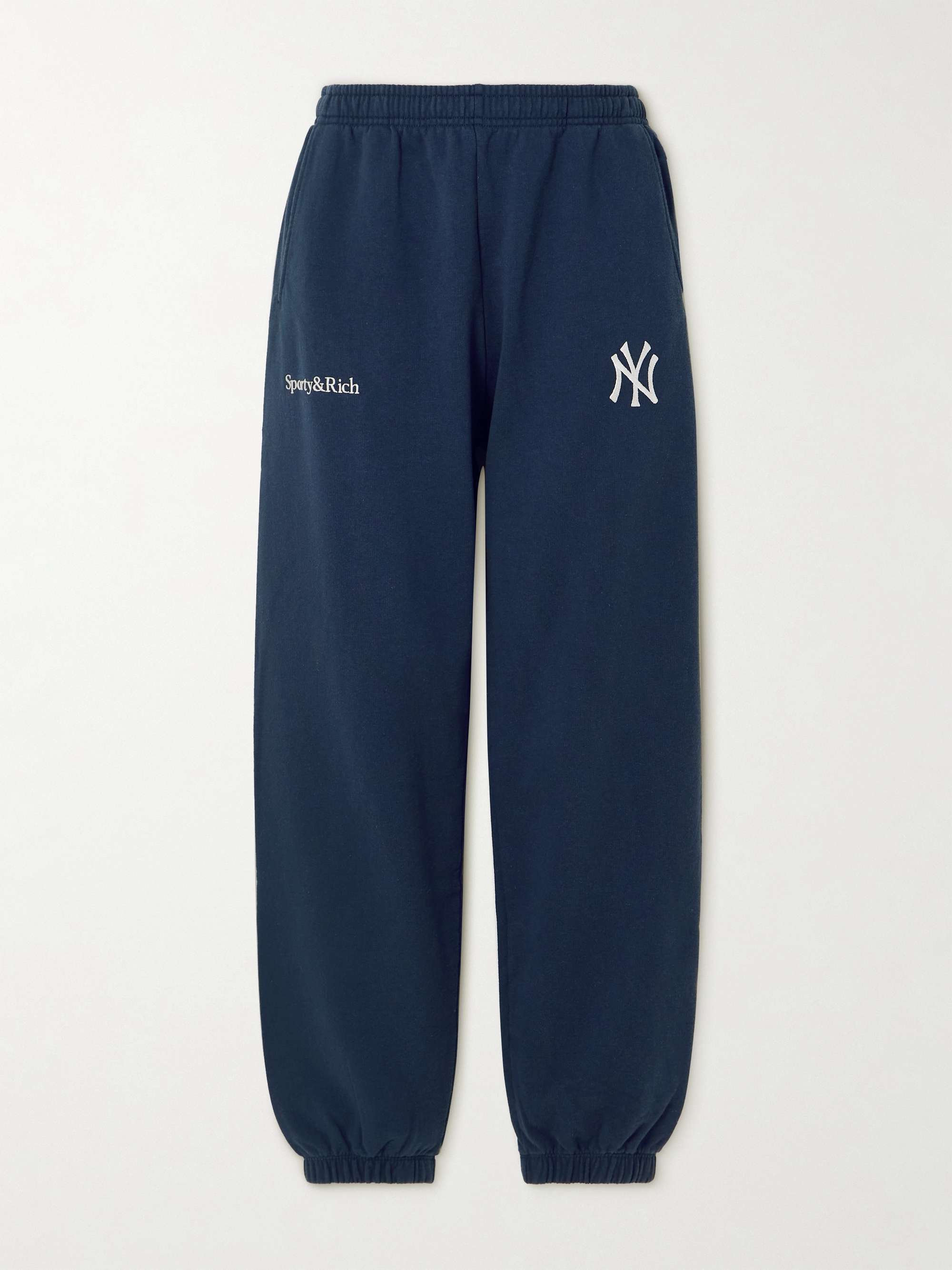 + '47 & The New York Yankees embroidered cotton-jersey tapered sweatpants view