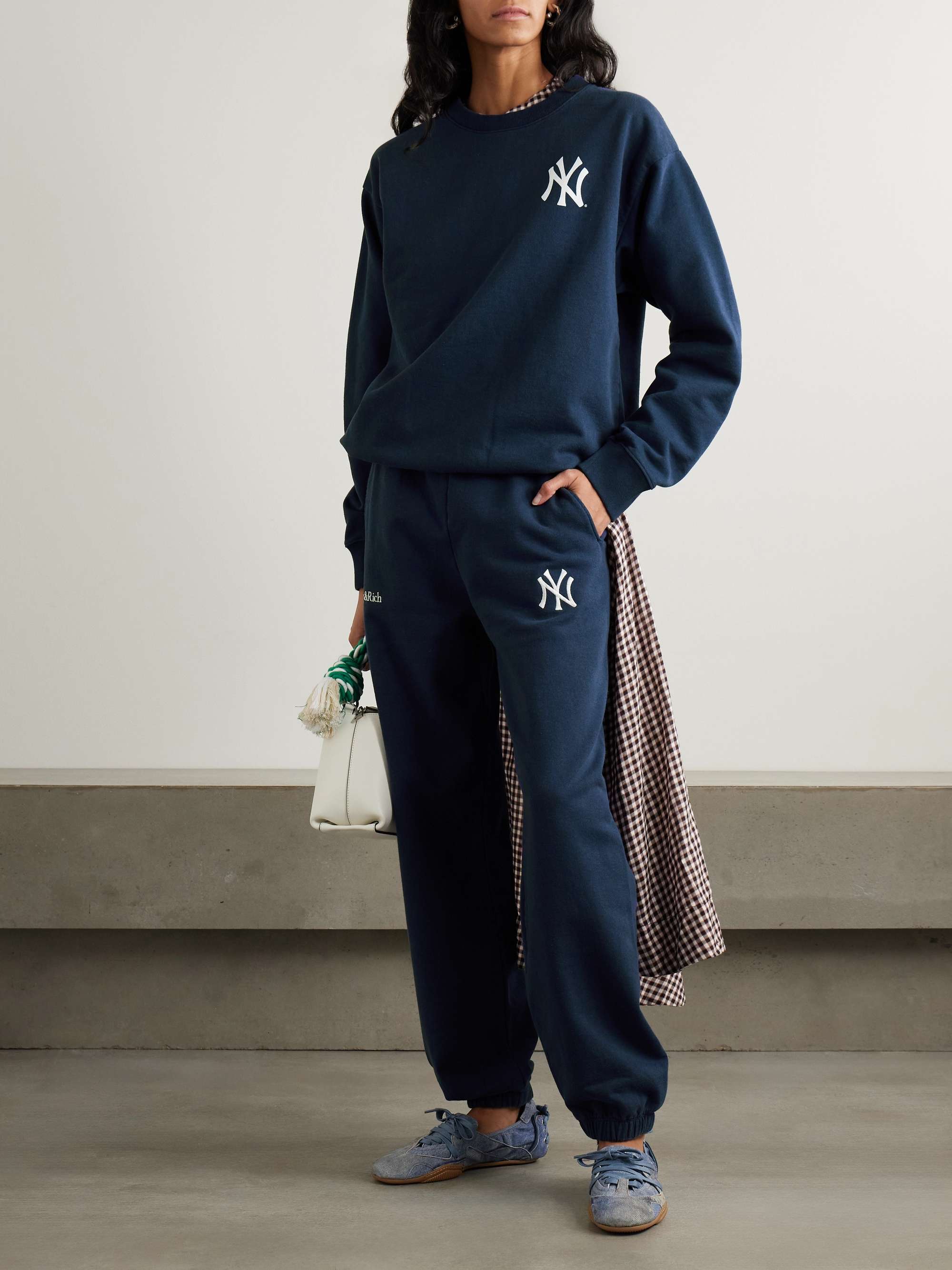 + '47 & The New York Yankees embroidered cotton-jersey tapered sweatpants view