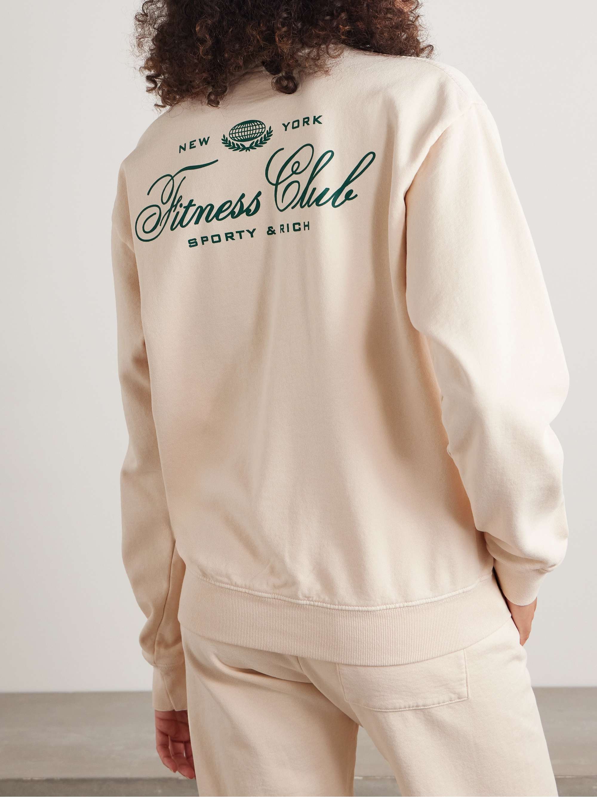 Fitness World printed cotton-jersey sweatshirt view