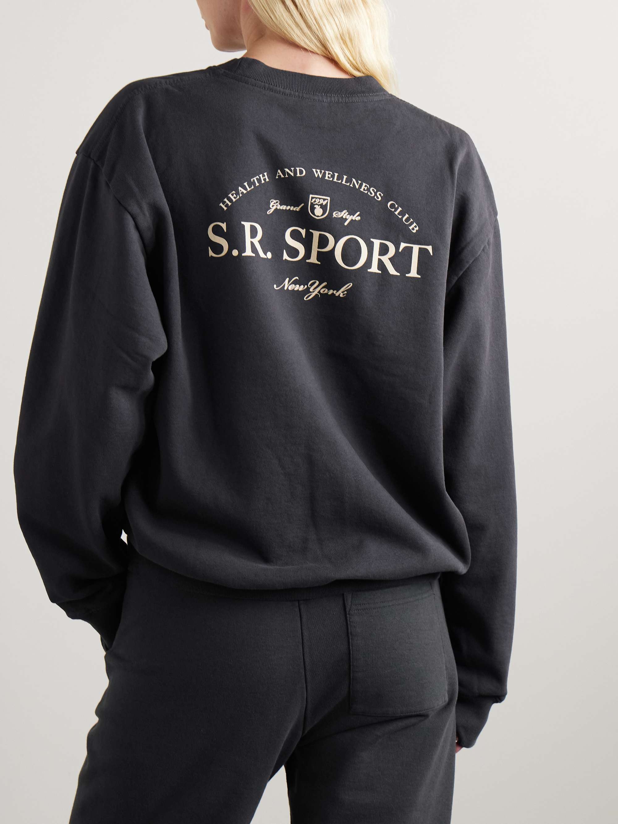 Printed cotton-jersey sweatshirt view