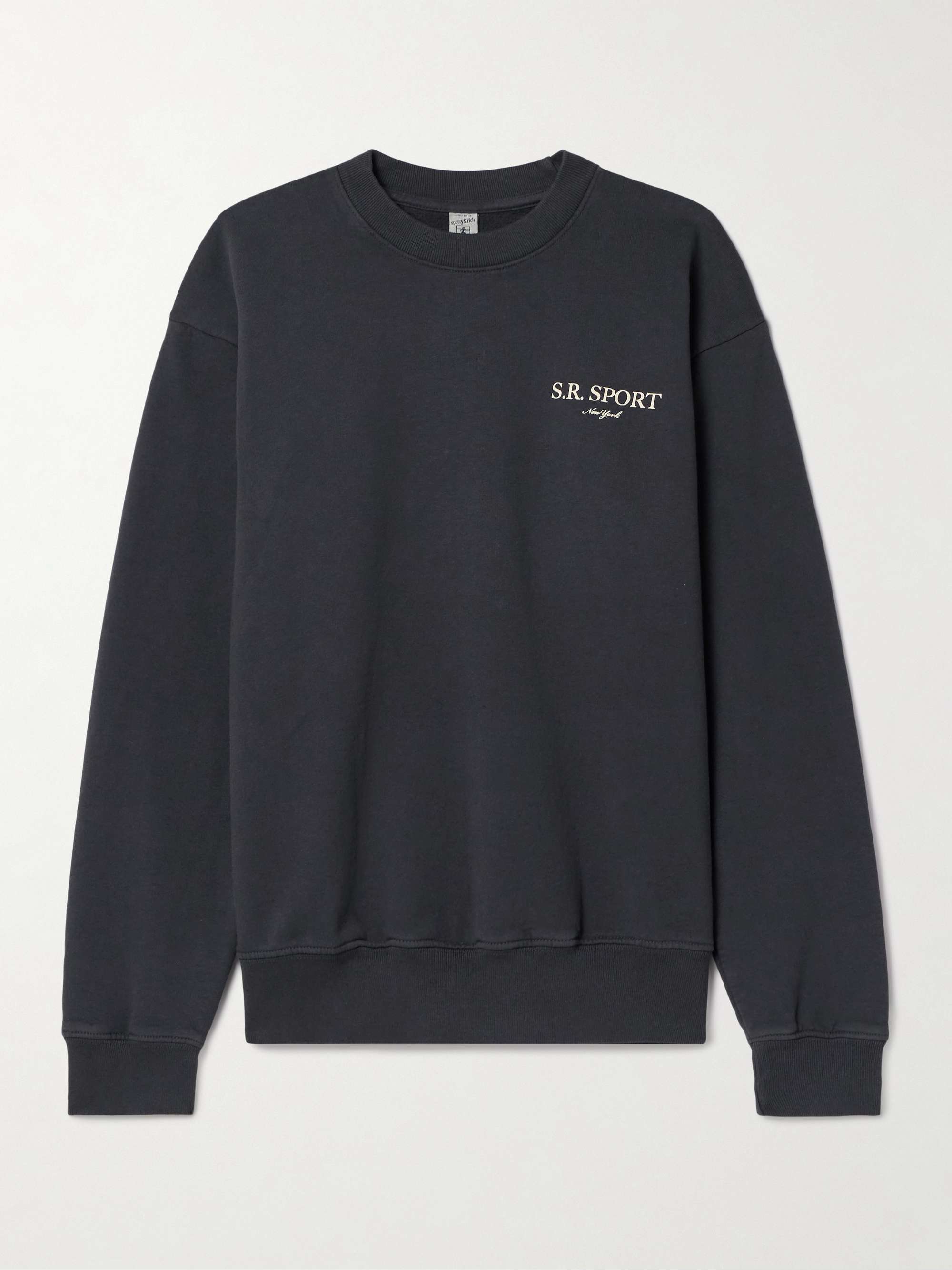 Printed cotton-jersey sweatshirt view
