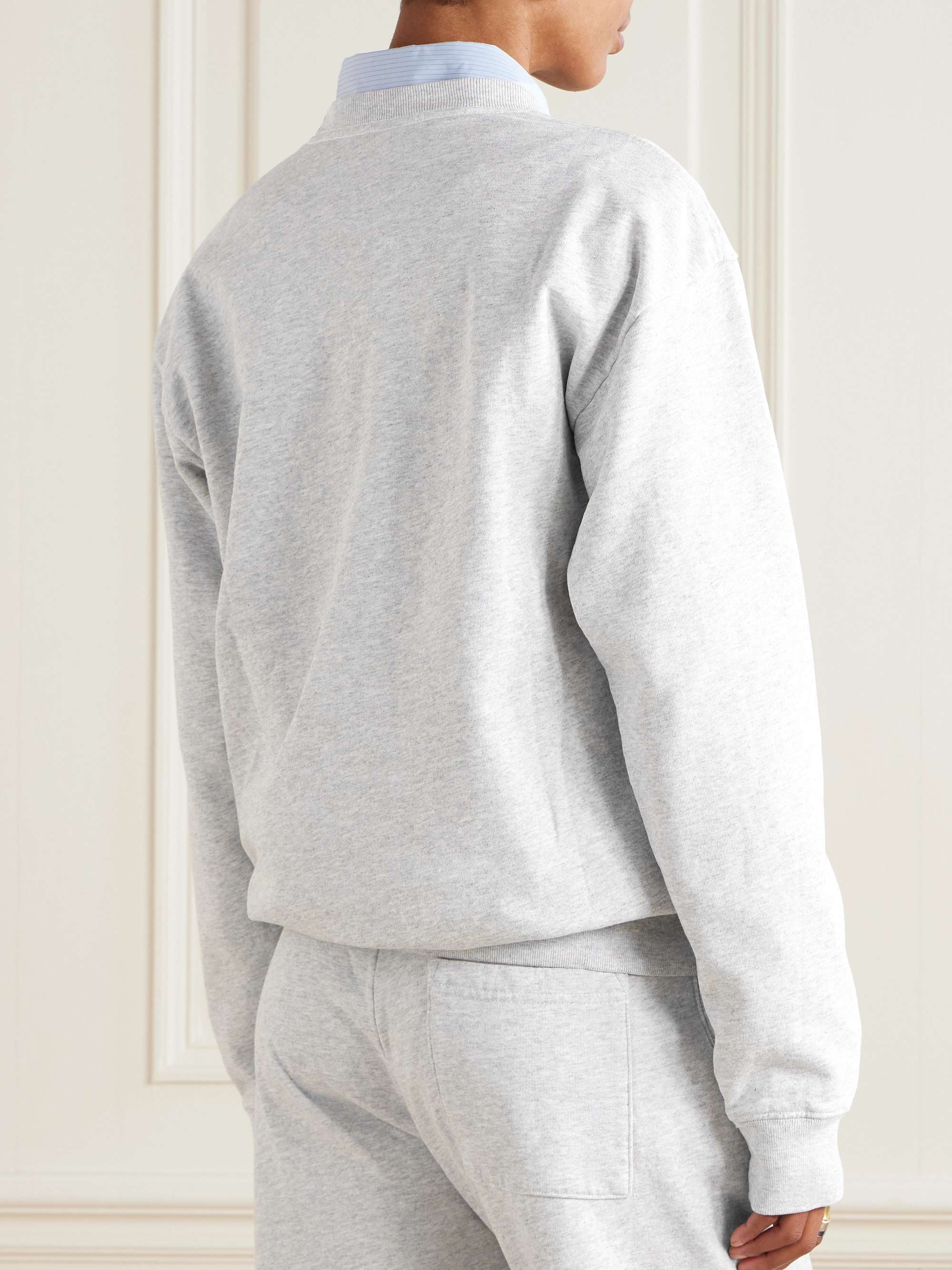 Printed cotton-blend jersey sweatshirt view