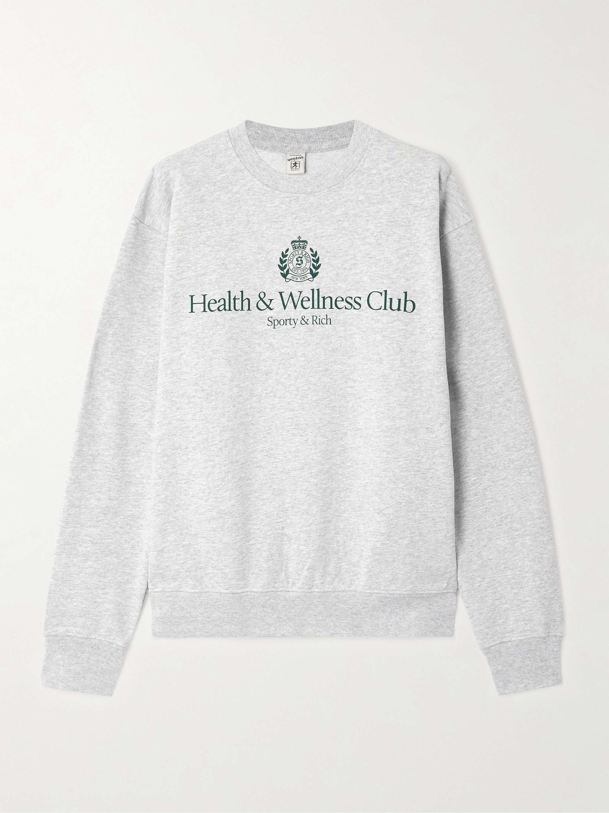 Printed cotton-blend jersey sweatshirt view