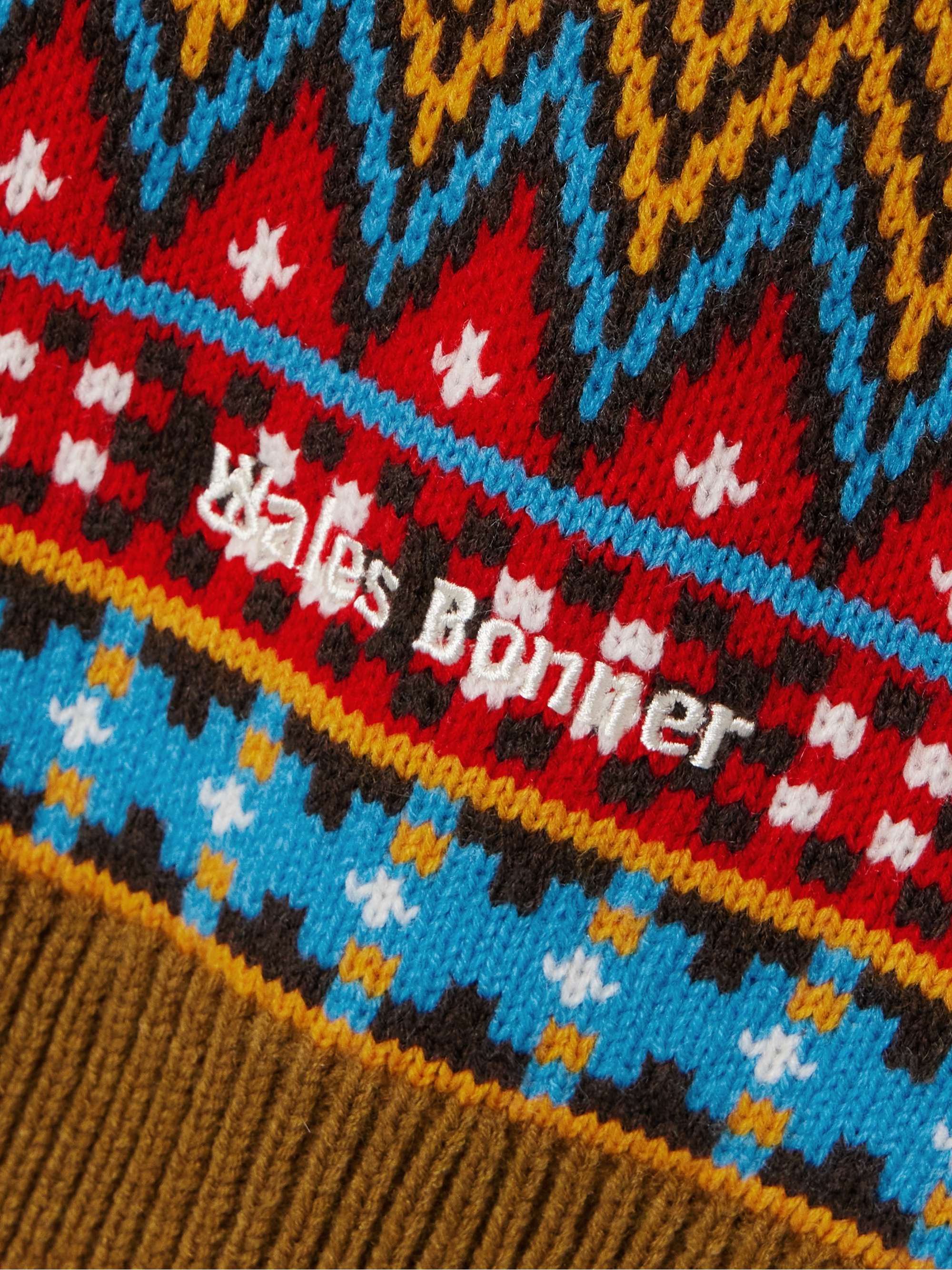 + Wales Bonner embroidered jacquard-knit vest view