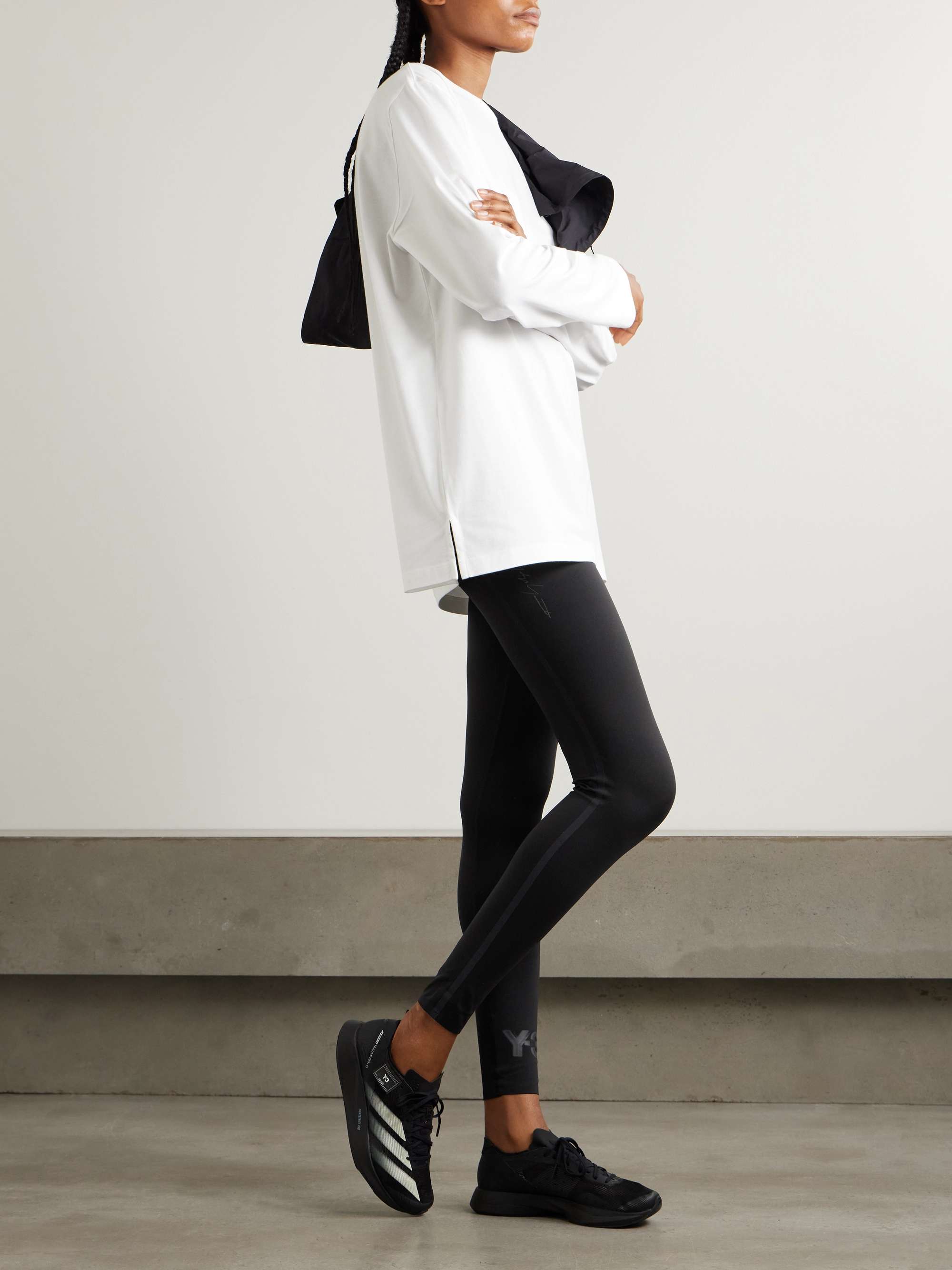 + Y-3 stretch-jersey leggings view