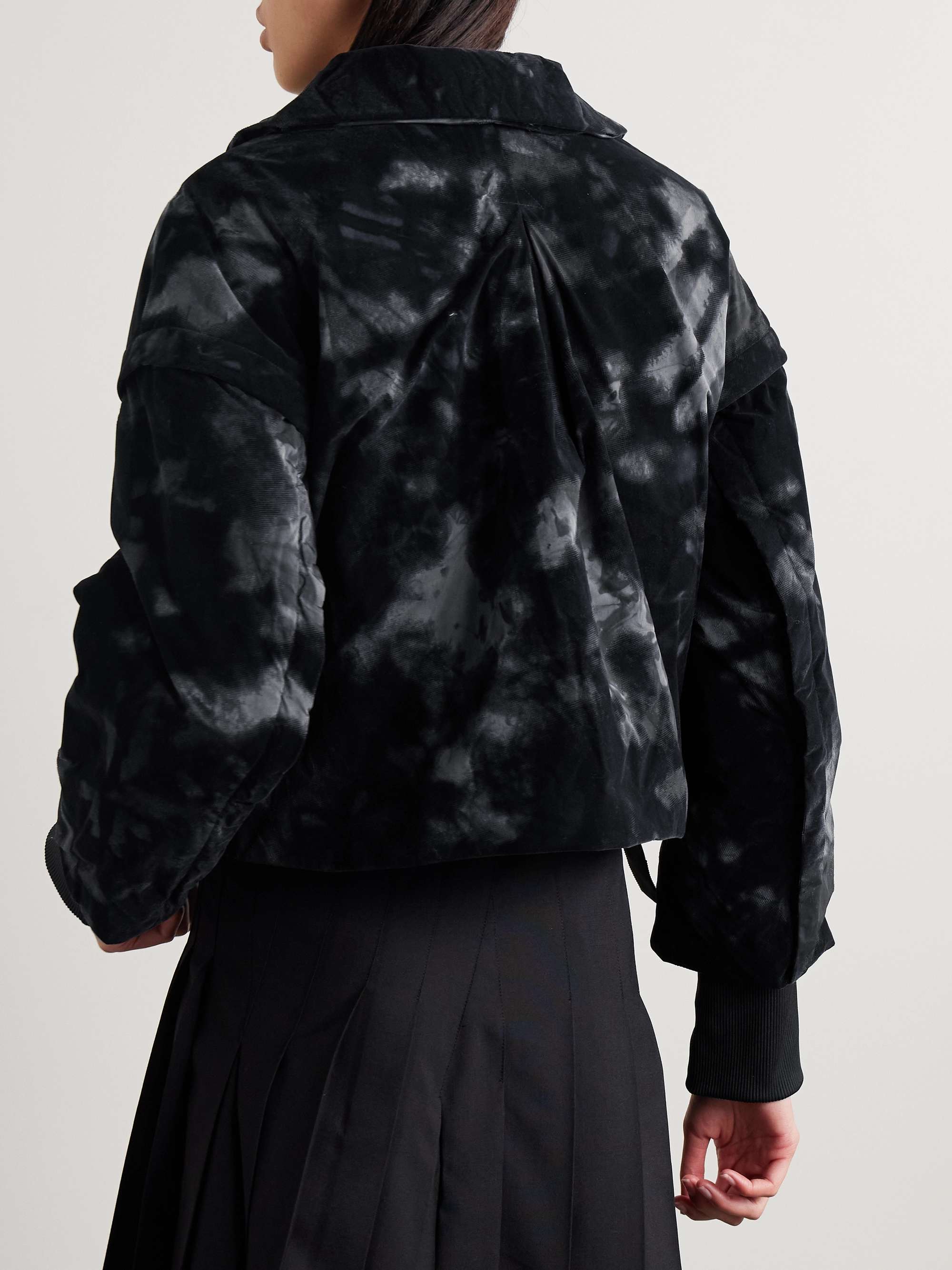 + Y-3 cropped padded flocked shell jacket view