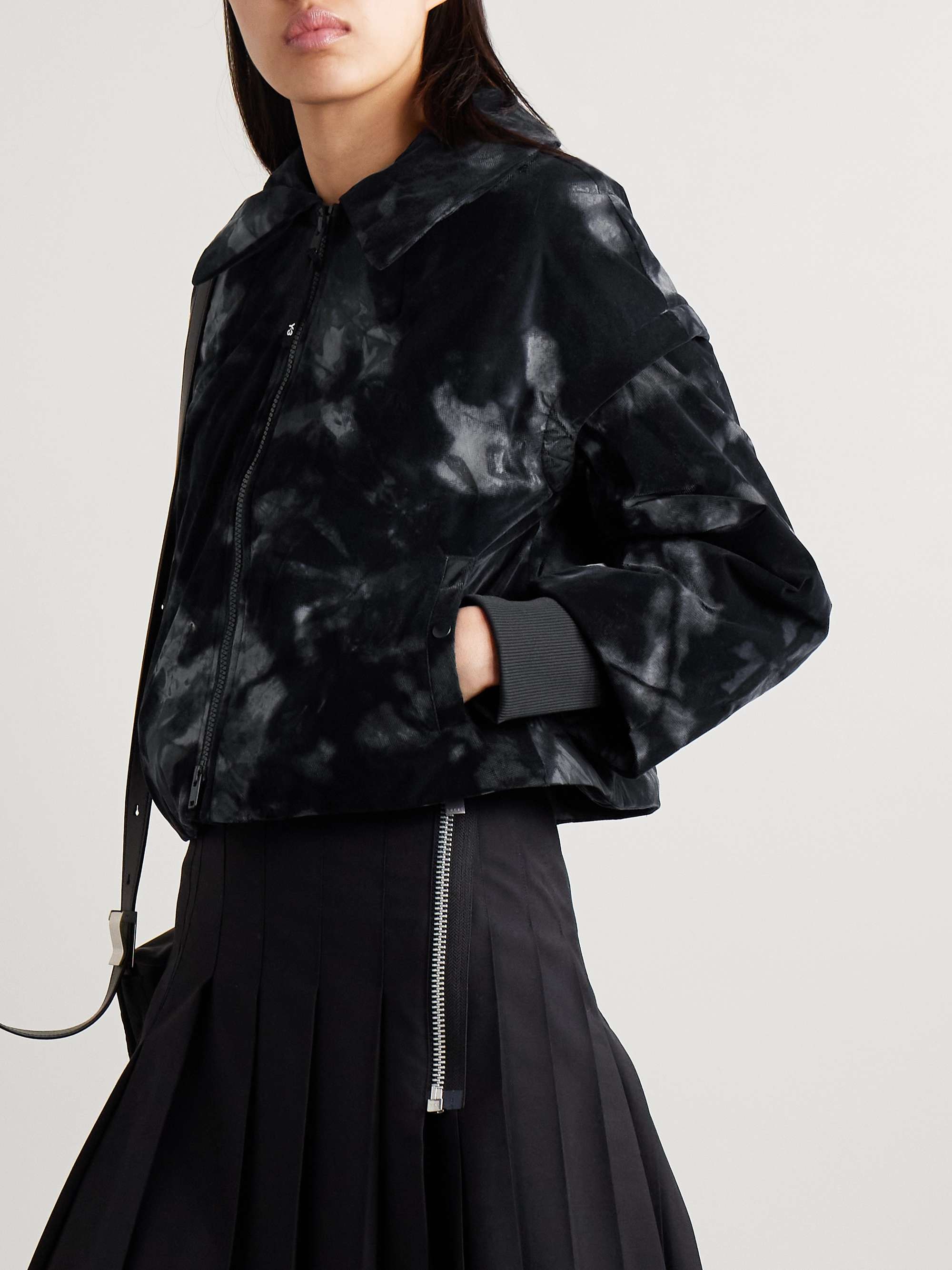 + Y-3 cropped padded flocked shell jacket view