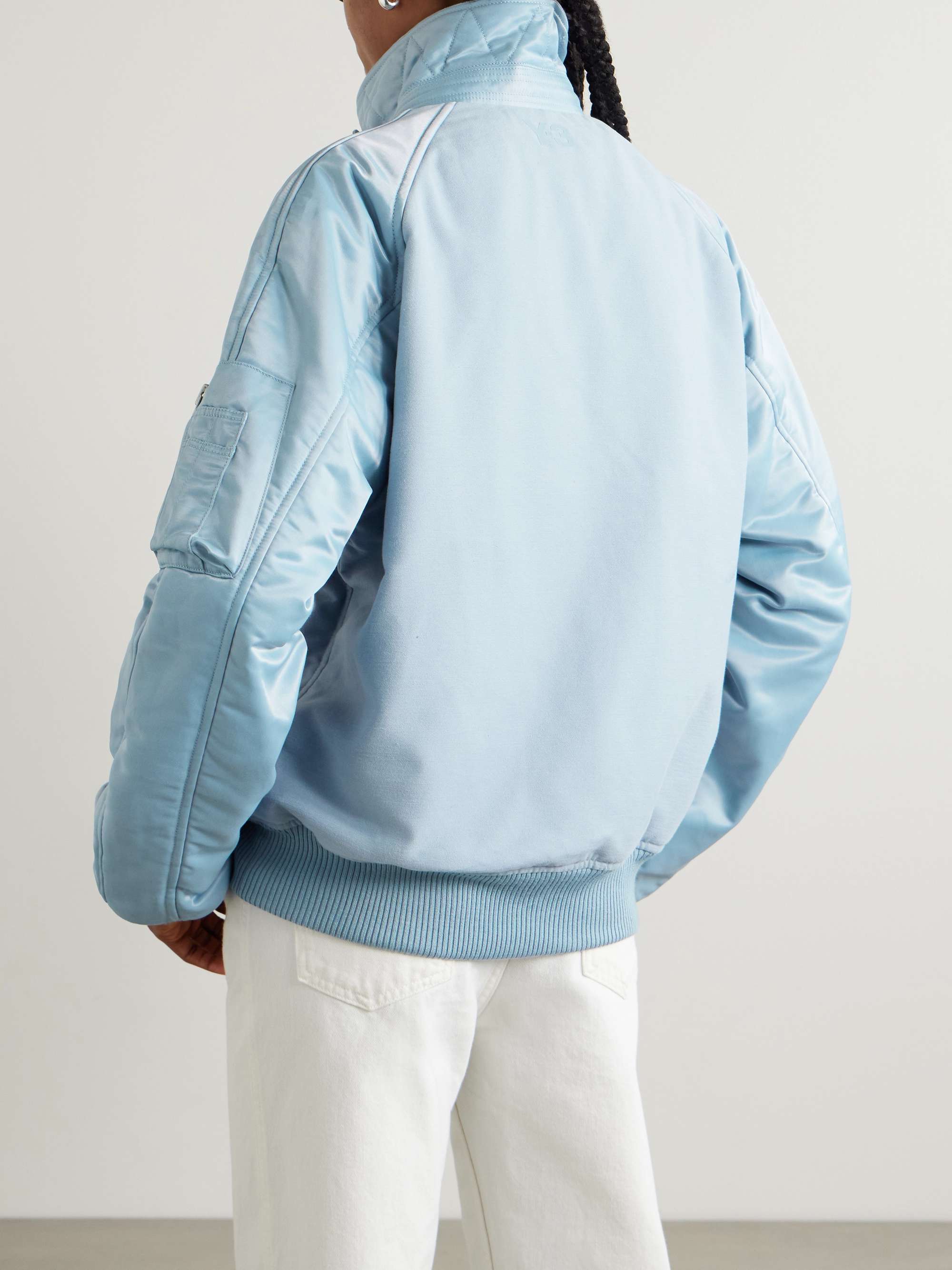+ Y-3 sateen and flannel bomber jacket view