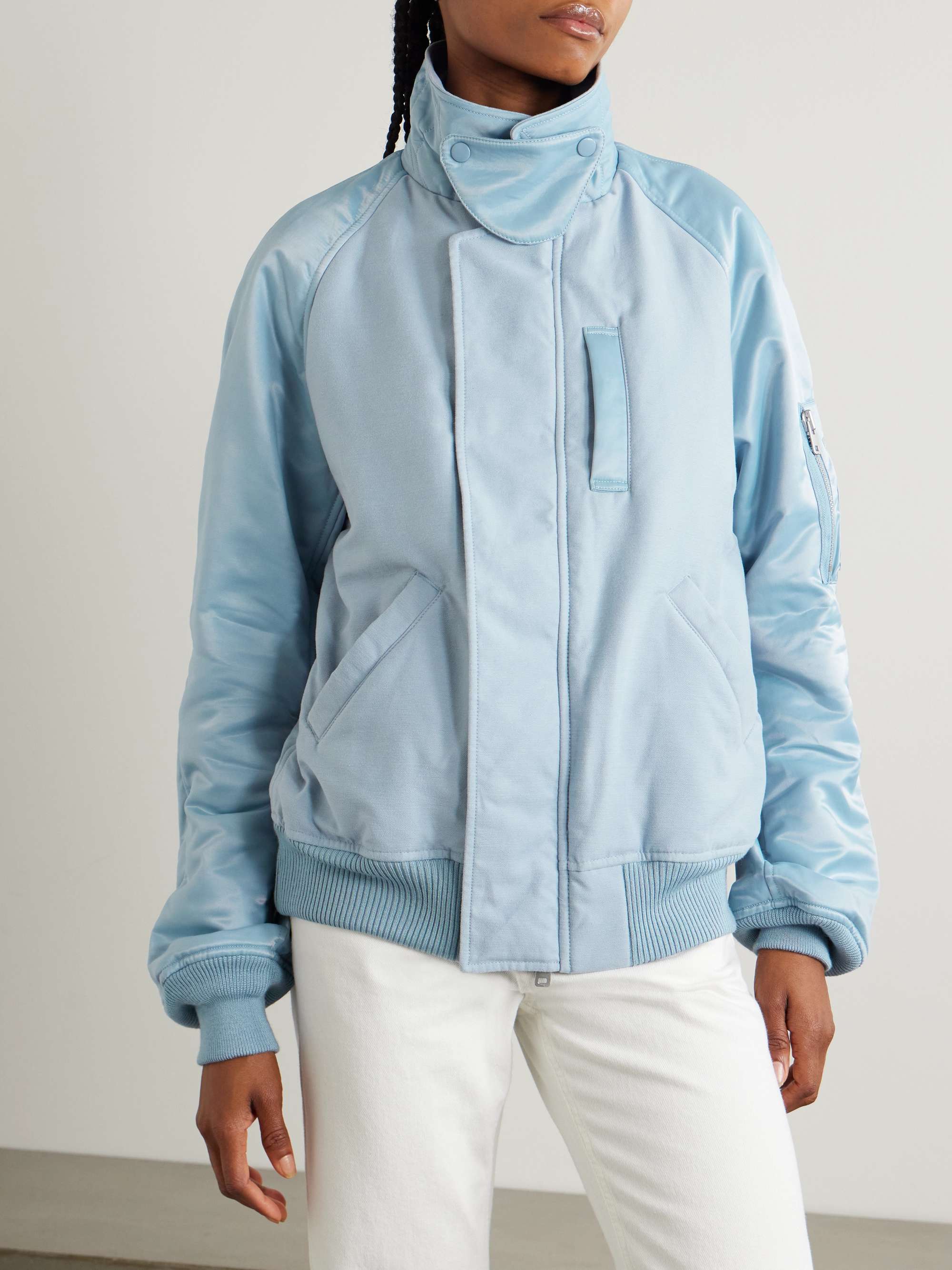 + Y-3 sateen and flannel bomber jacket view