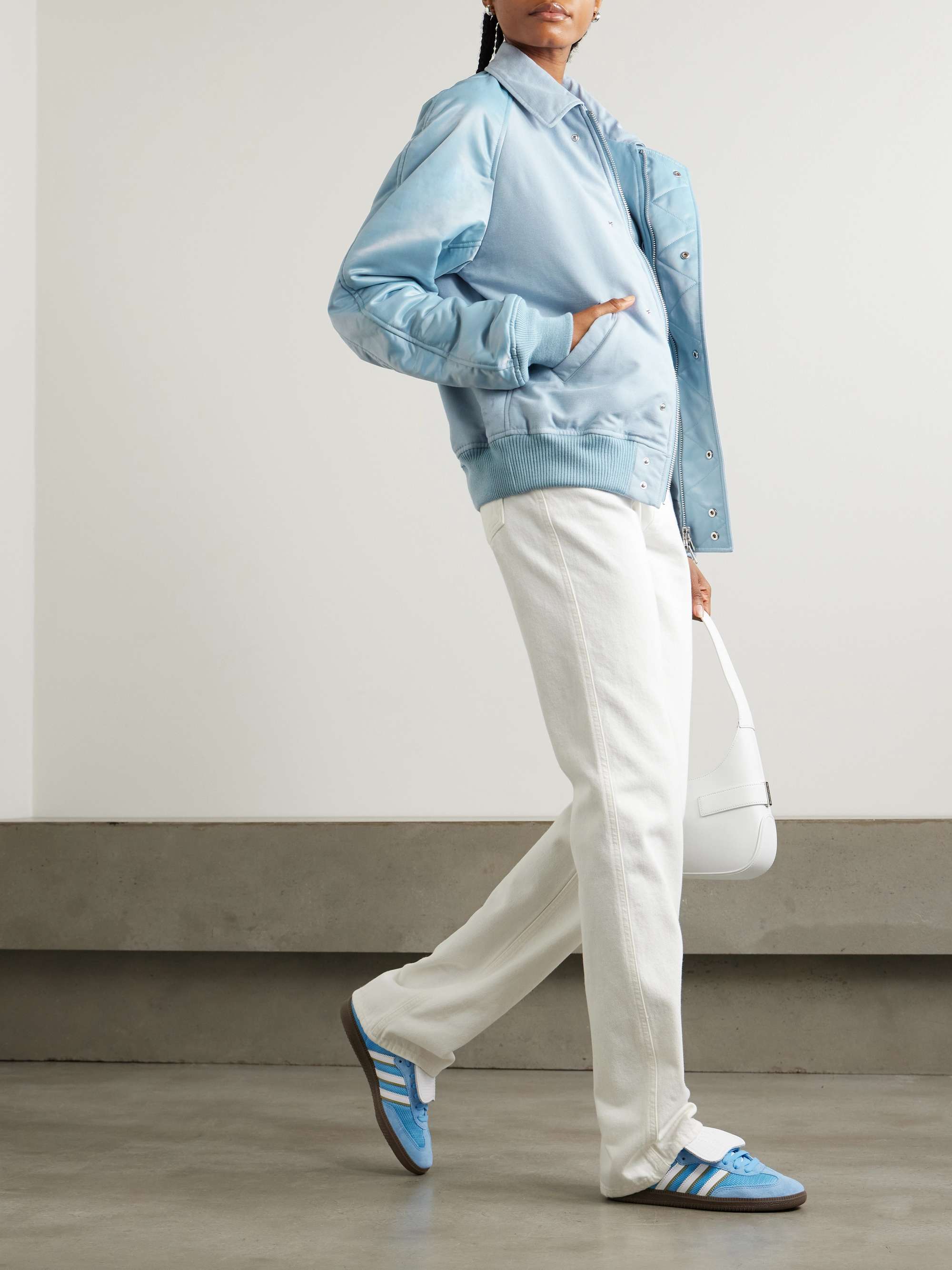 + Y-3 sateen and flannel bomber jacket view