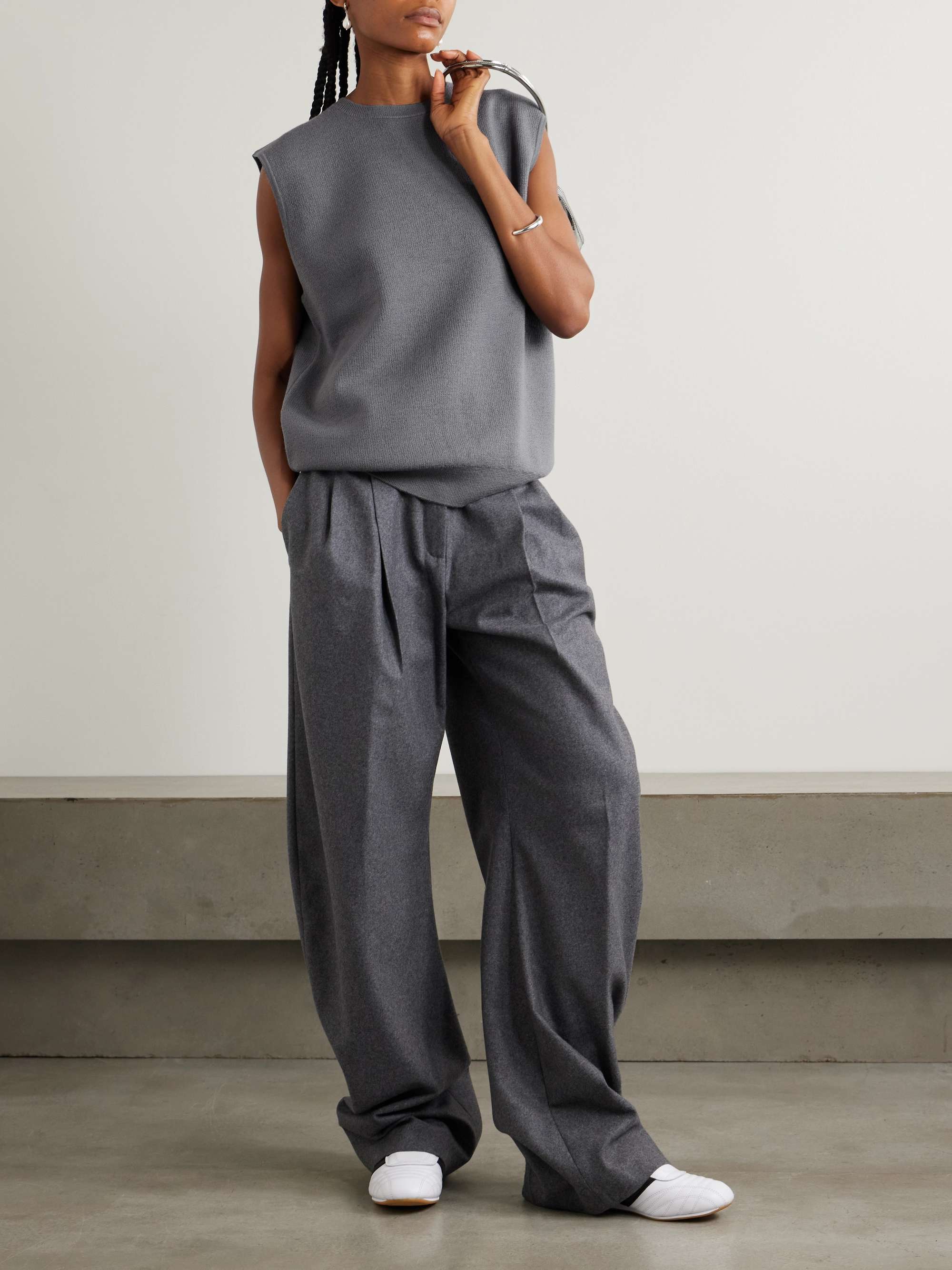 + Y-3 frayed wool vest view