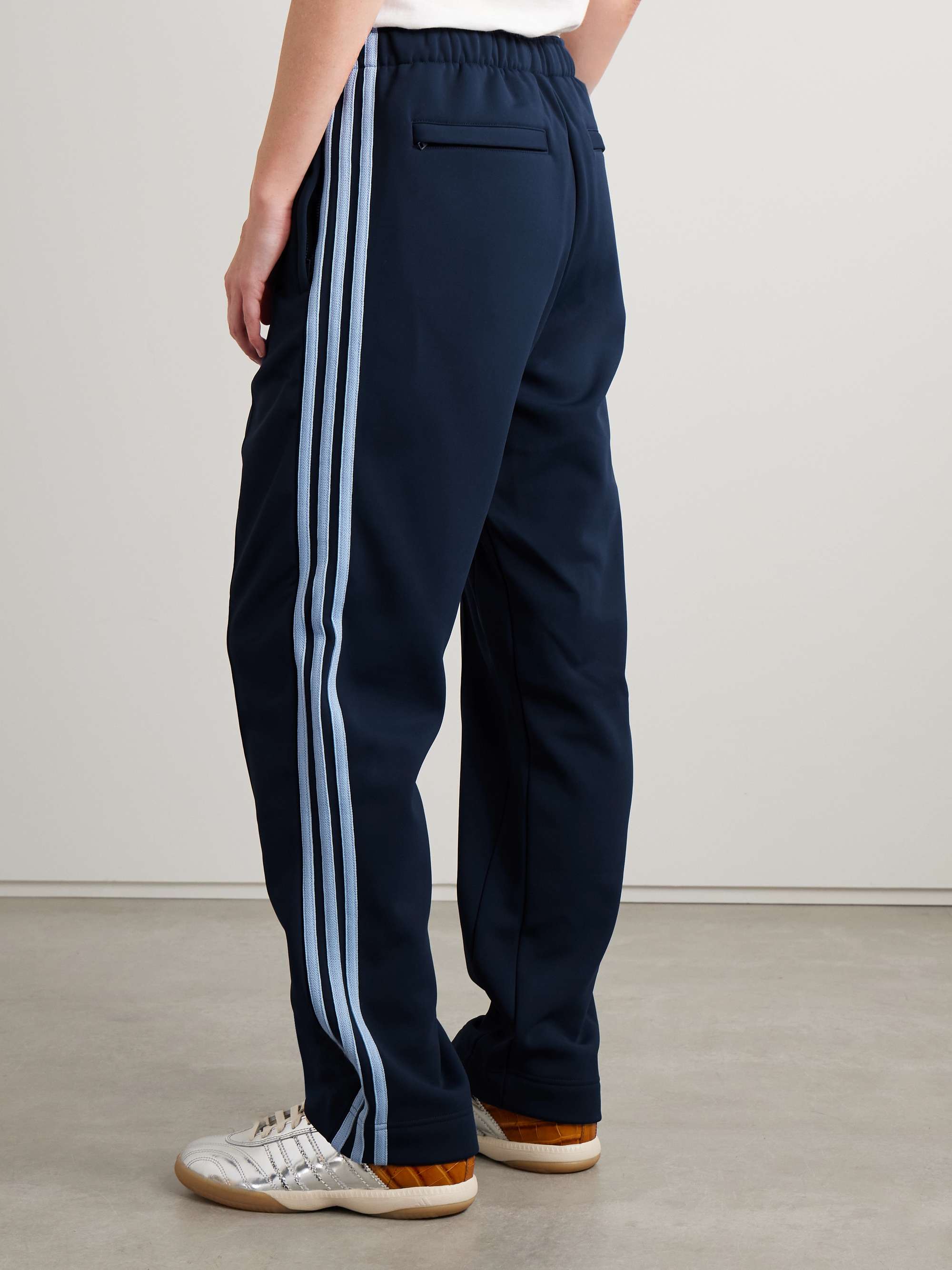+ Wales Bonner striped recycled-jersey track pants view
