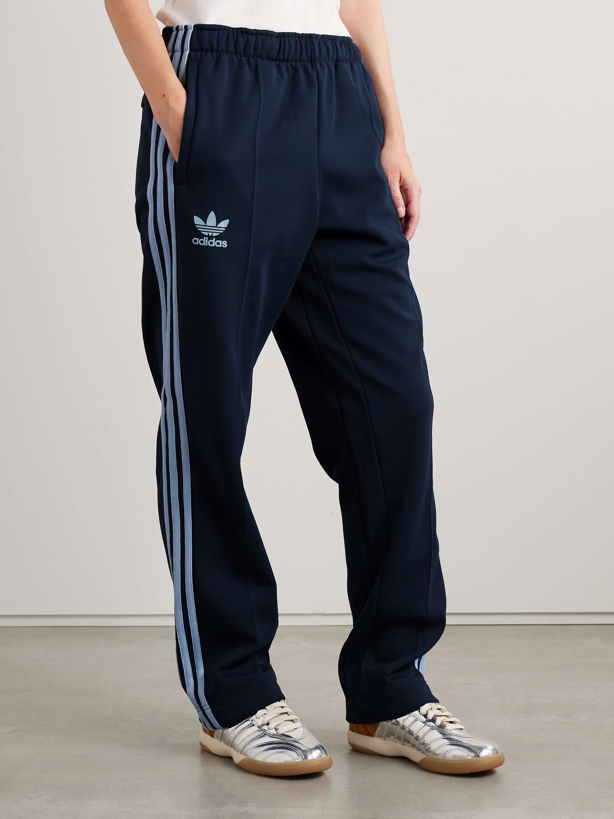 + Wales Bonner striped recycled-jersey track pants view
