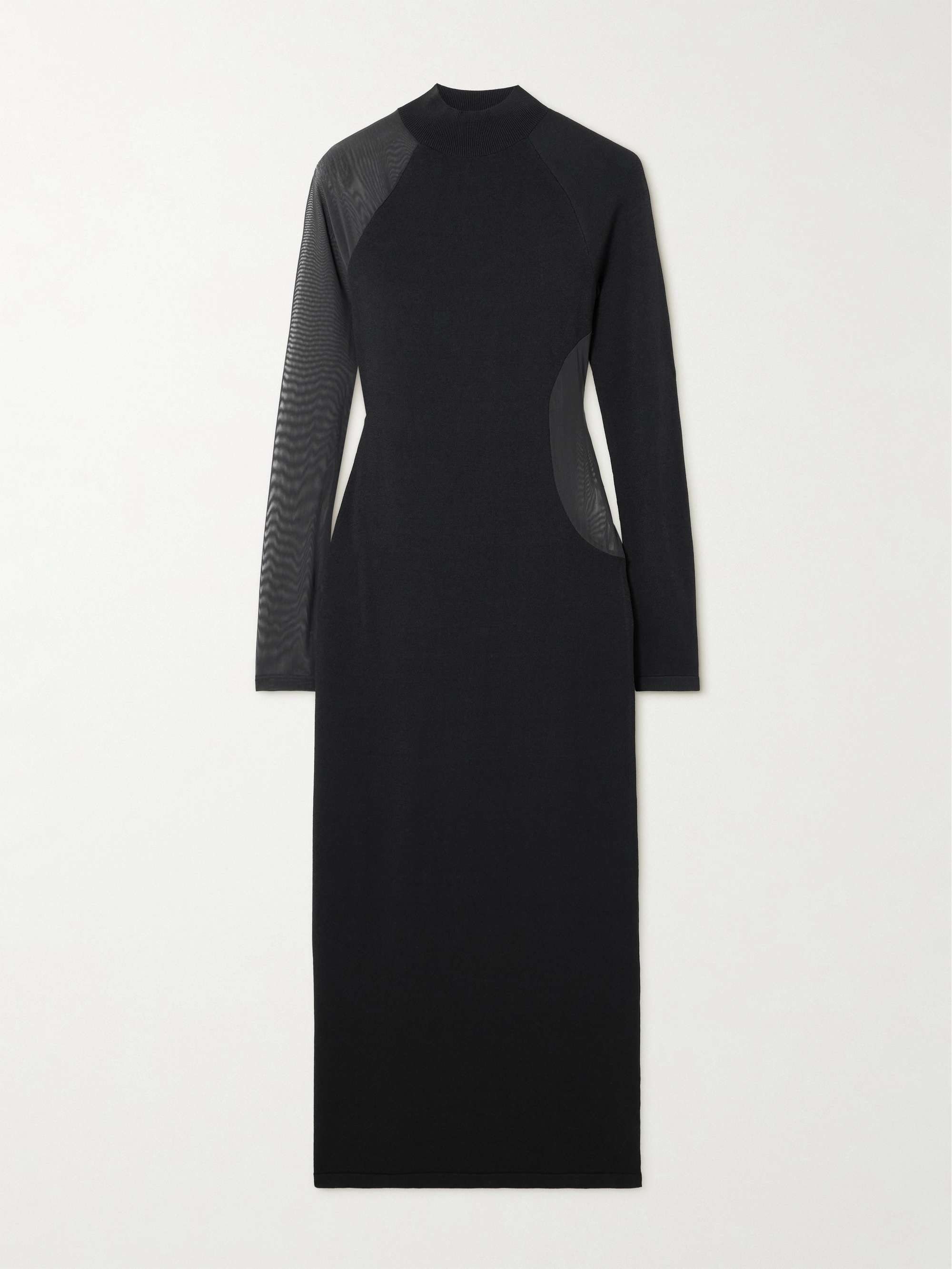 + Y-3 Recycled mesh-trimmed stretch-jersey maxi dress view