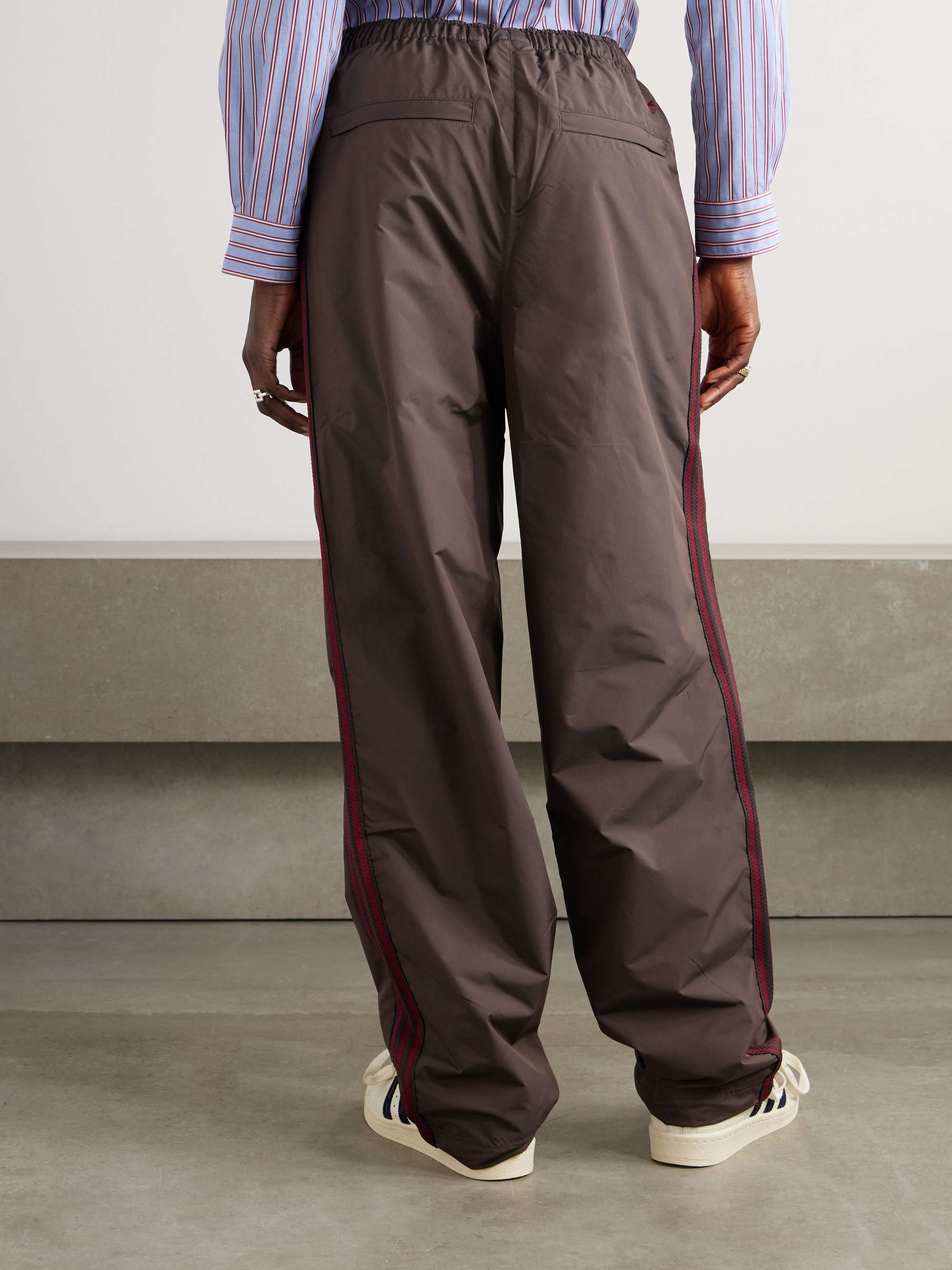 + Wales Bonner striped shell straight-leg track pants view