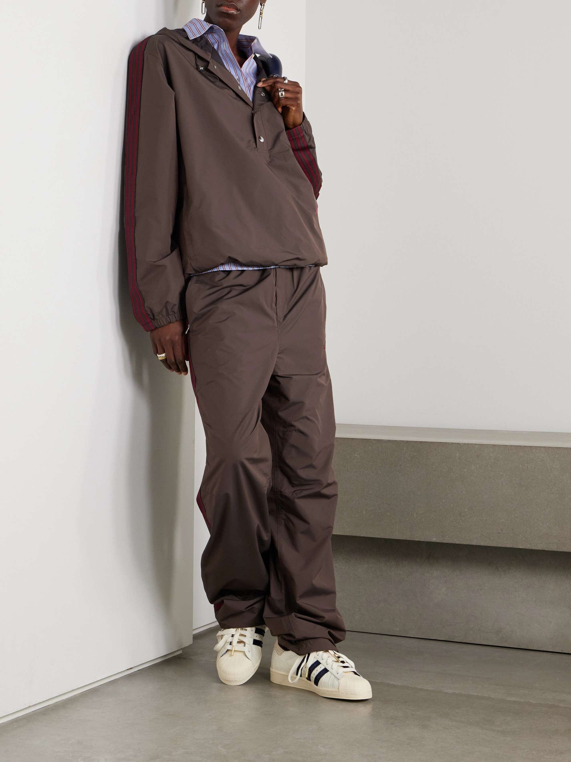+ Wales Bonner striped shell straight-leg track pants view