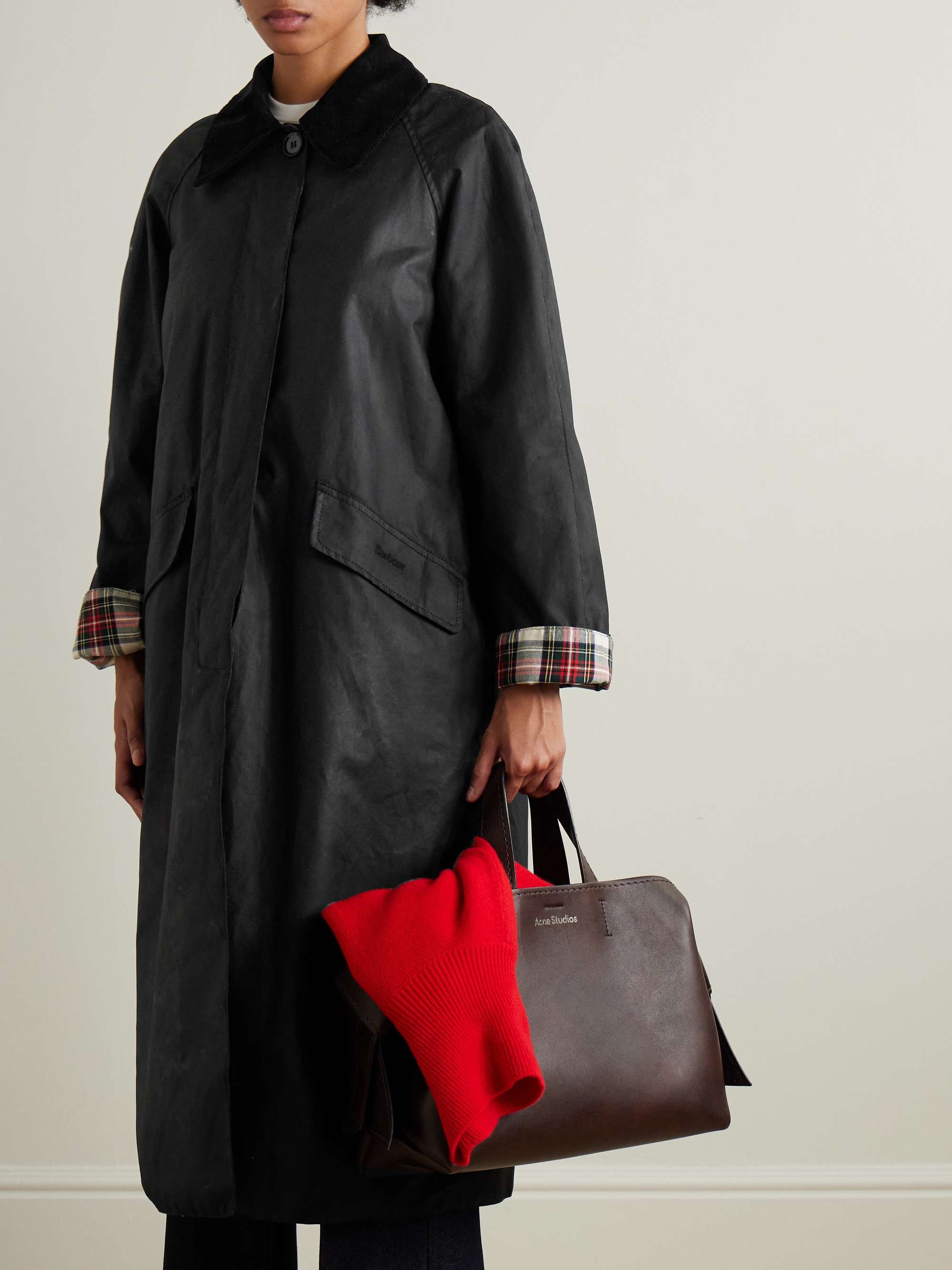 + ALEXACHUNG Dorothy cotton-corduroy trimmed waxed-cotton coat view