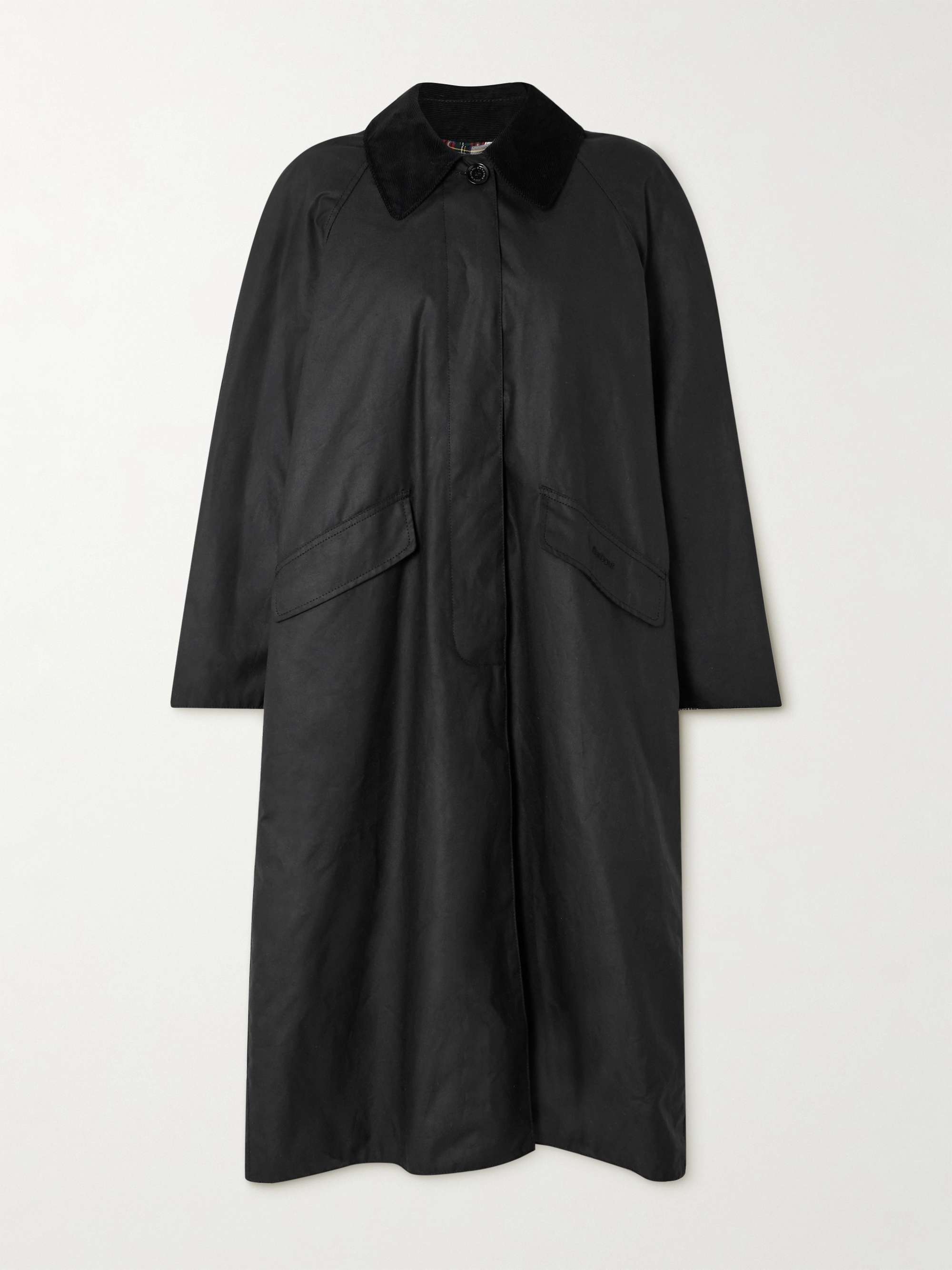 + ALEXACHUNG Dorothy cotton-corduroy trimmed waxed-cotton coat view