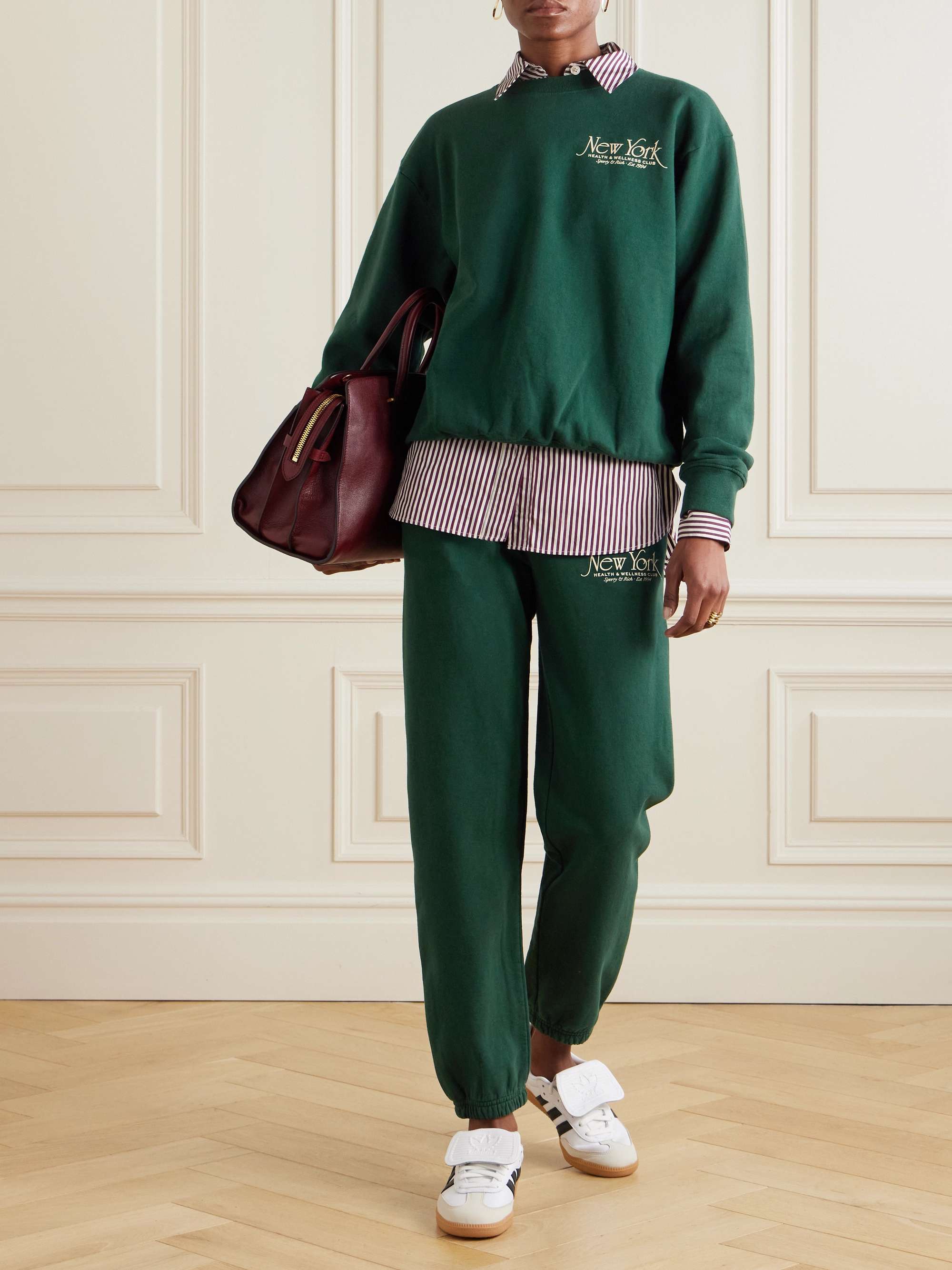 Ivy League printed cotton-jersey sweatshirt view