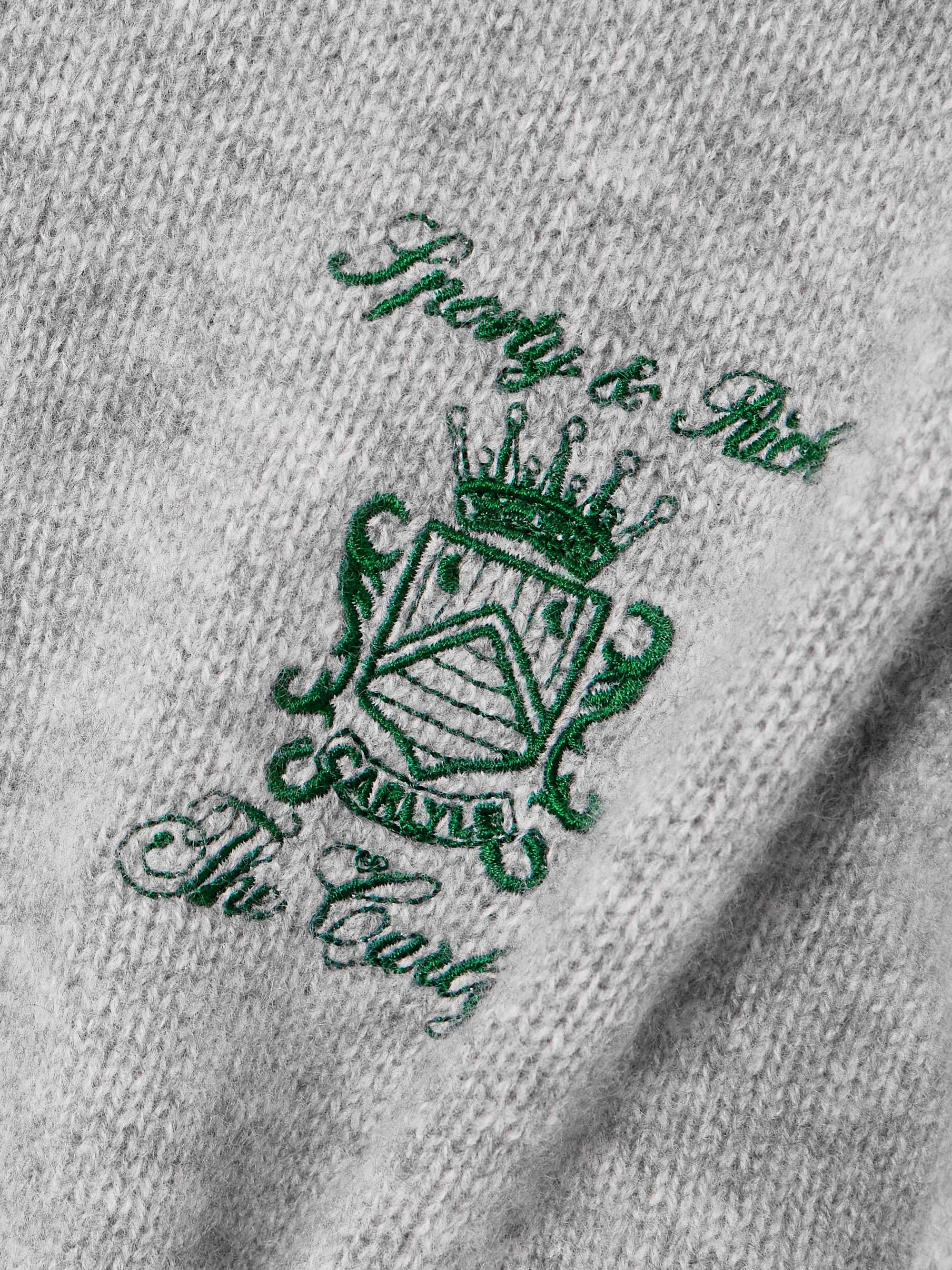 + The Carlyle embroidered cashmere and wool-blend sweater view