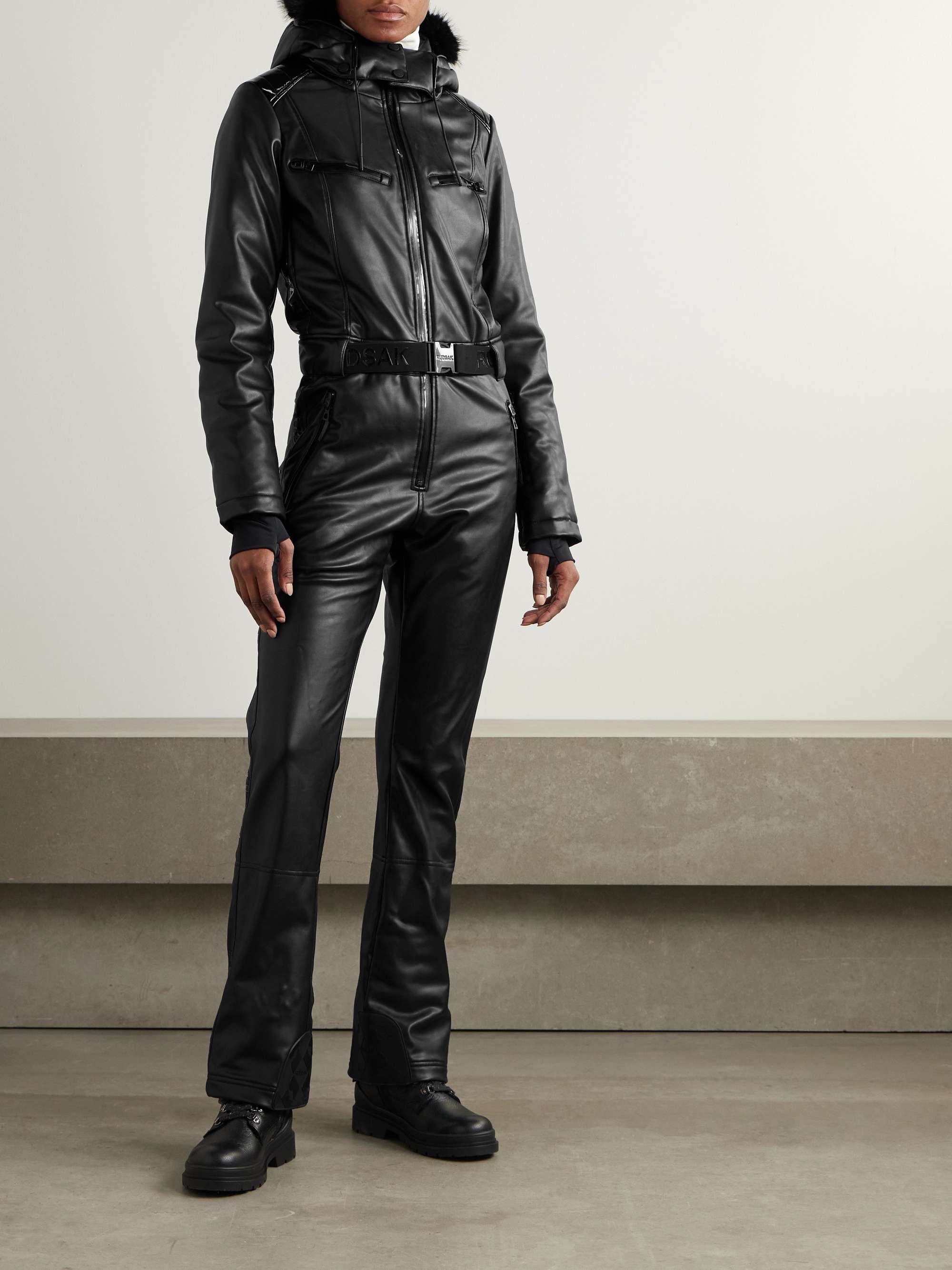 Bianca belted vegan hooded ski suit view