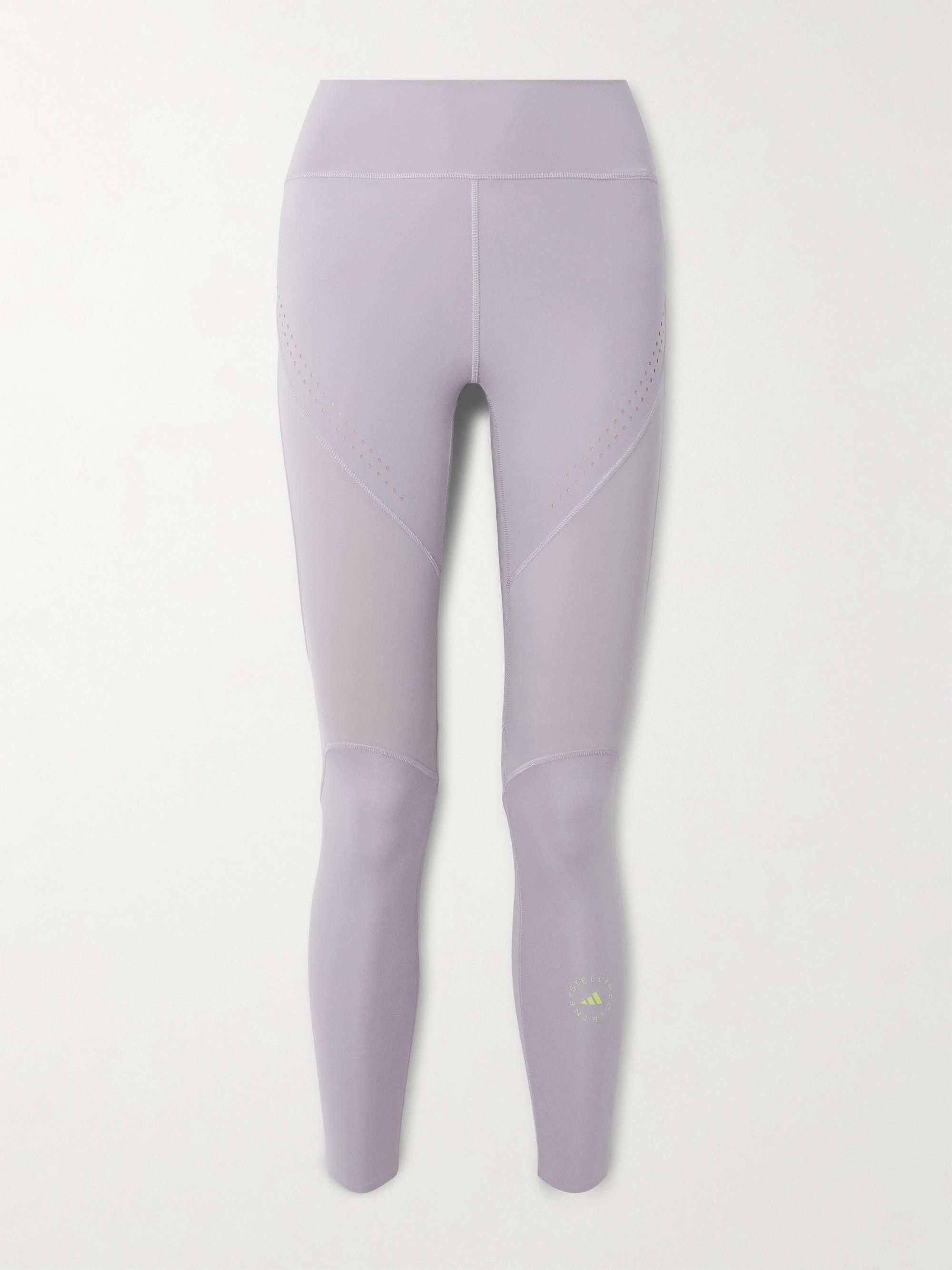 TruePurpose perforated logo-appliquéd stretch recycled-jersey leggings view