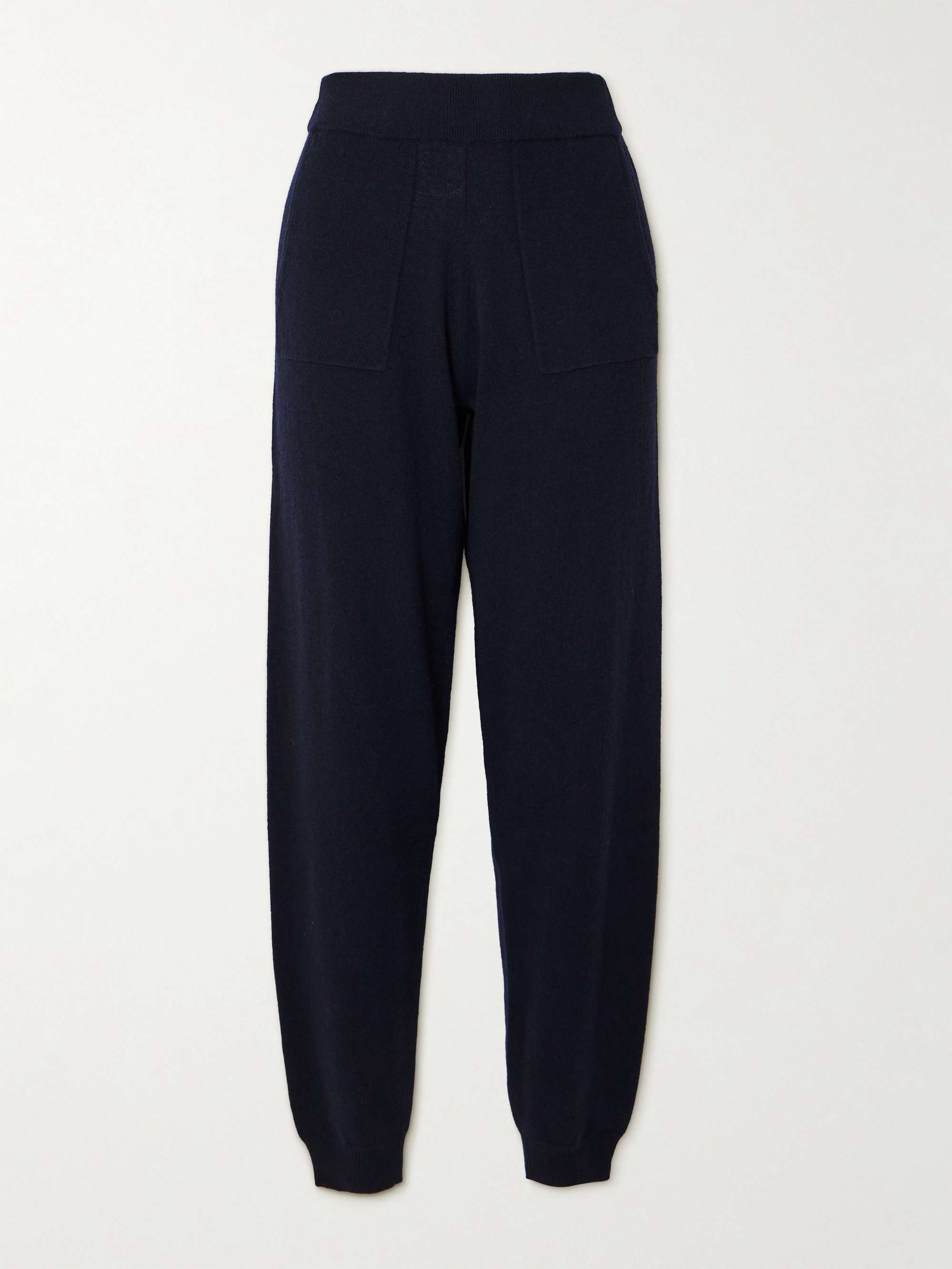 Wool and cashmere-blend tapered track pants view
