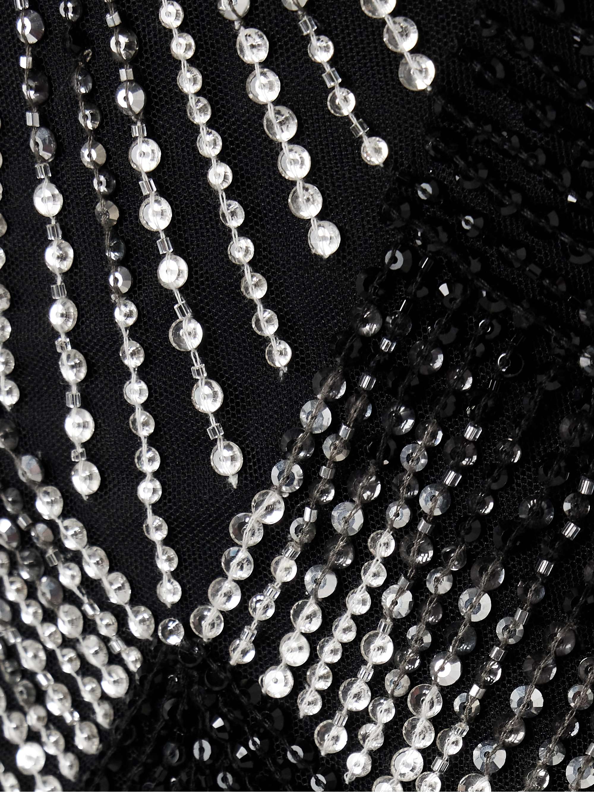 Strapless embellished tulle gown view