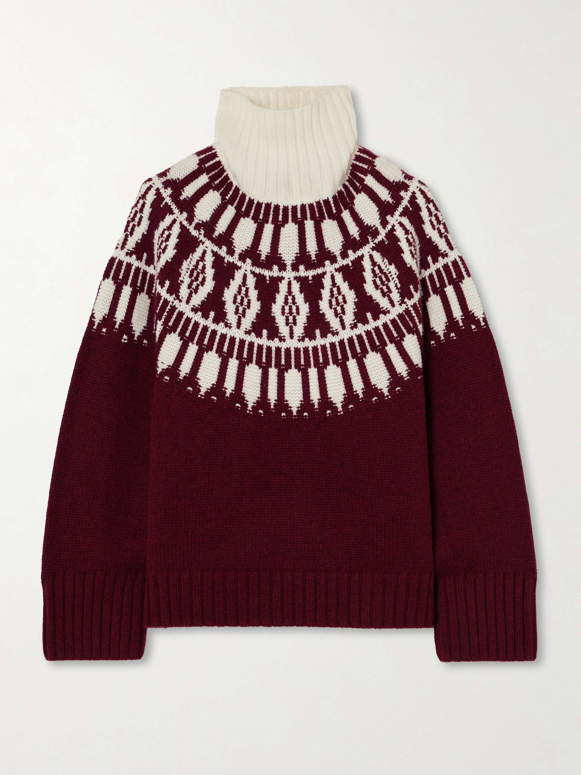 Whistler Fair Isle intarsia-knit cashmere turtleneck sweater view