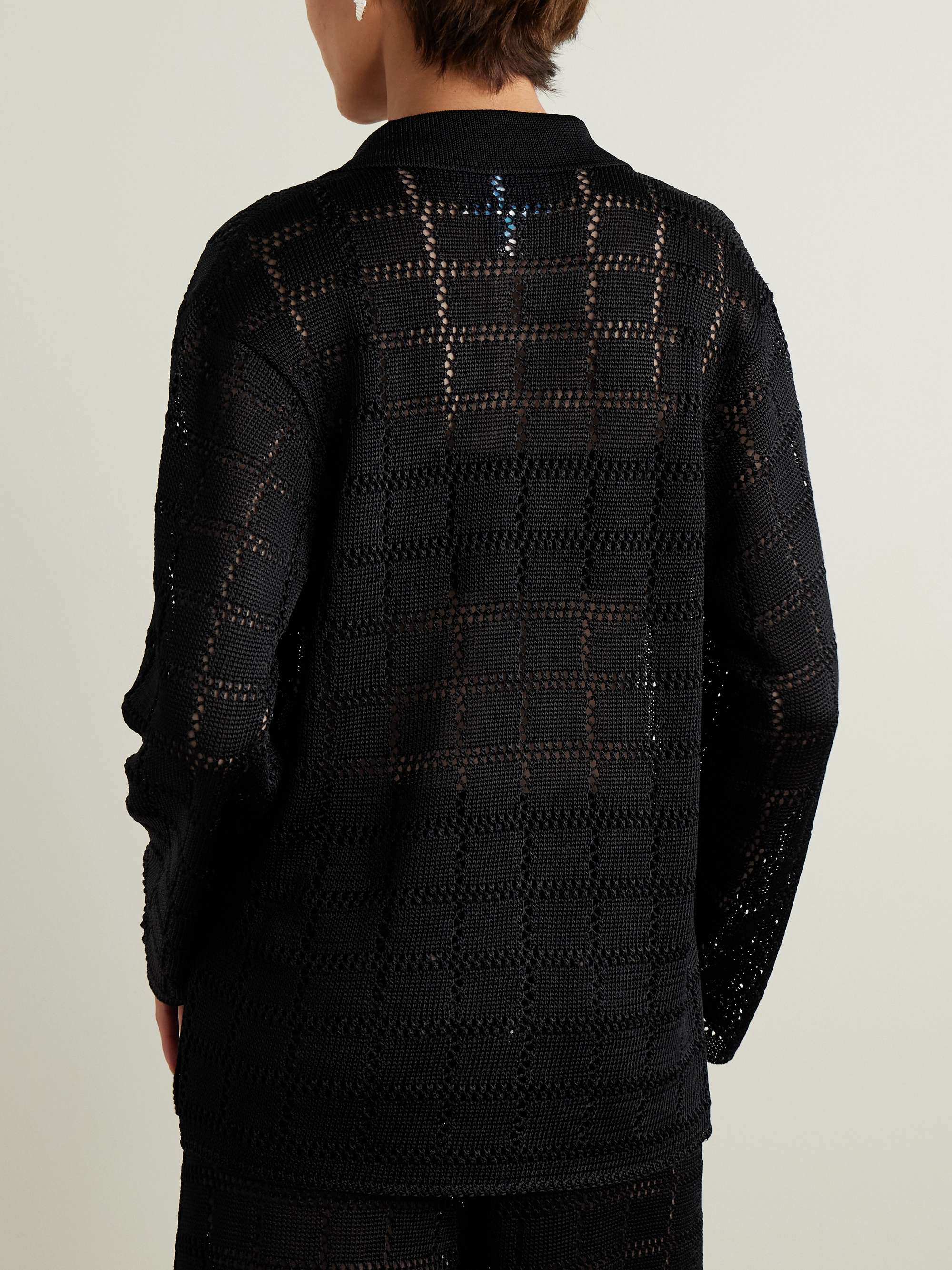 Pointelle-knit shirt view