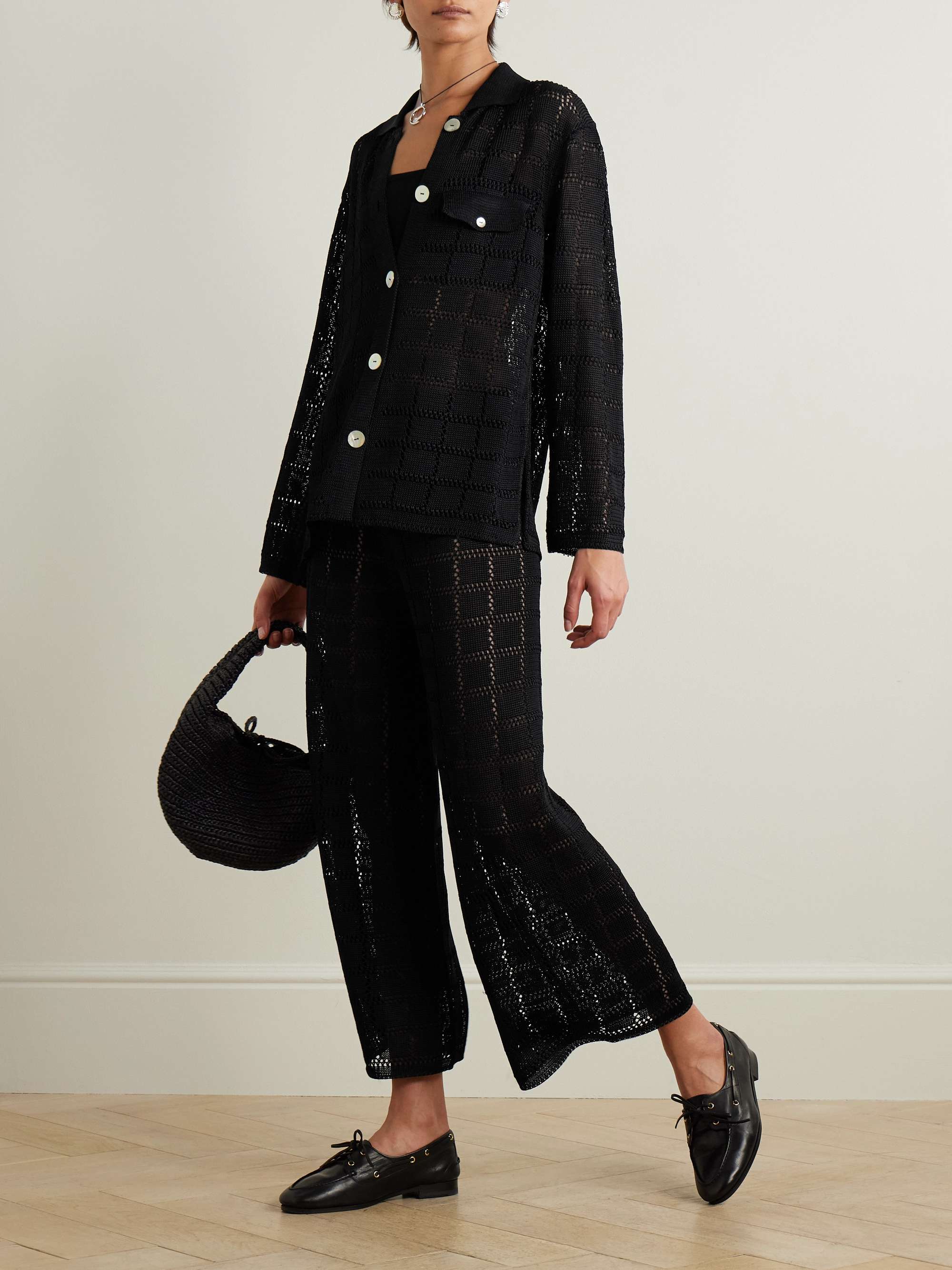 Pointelle-knit shirt view