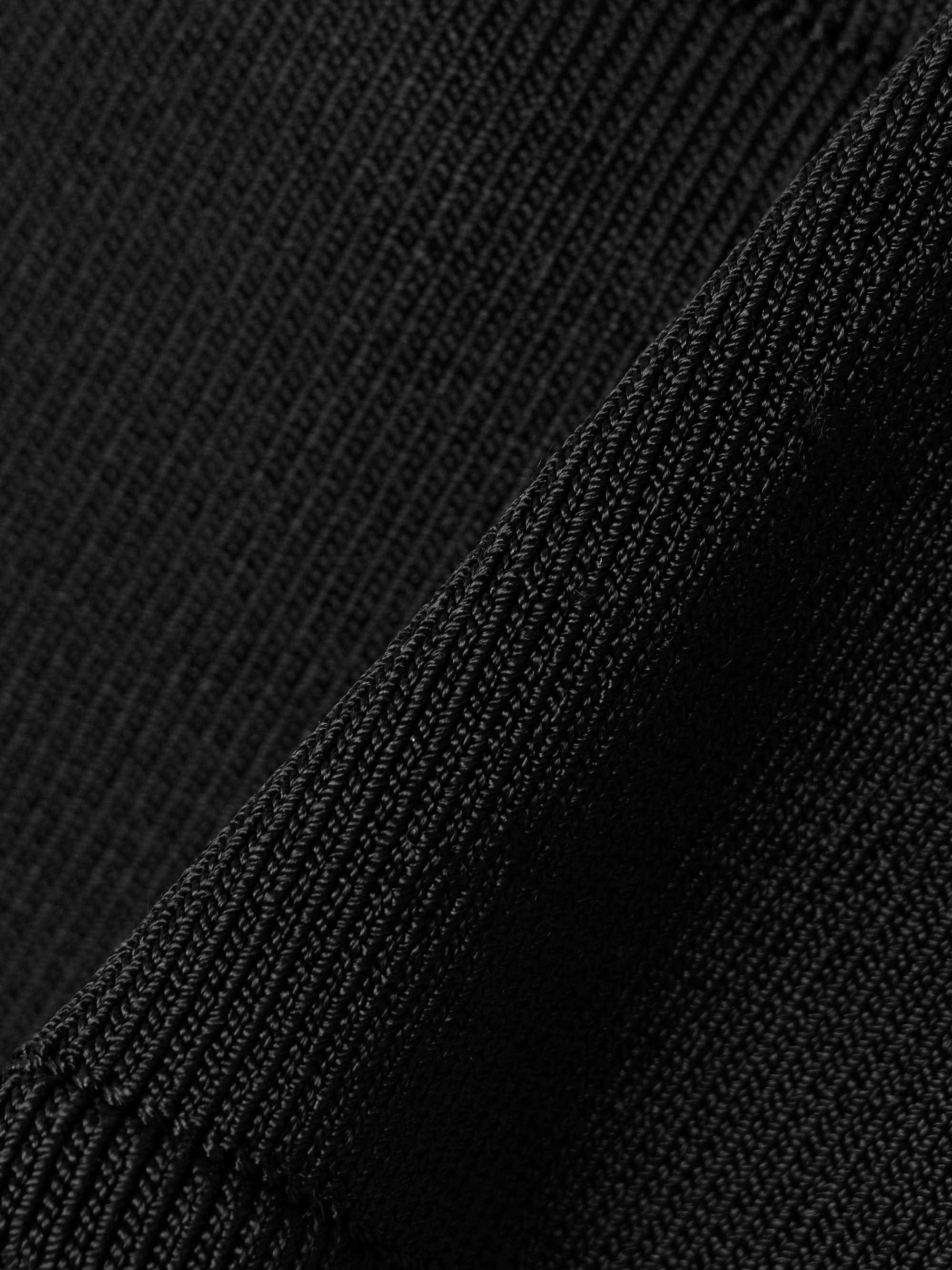 Ribbed-knit bandeau top view