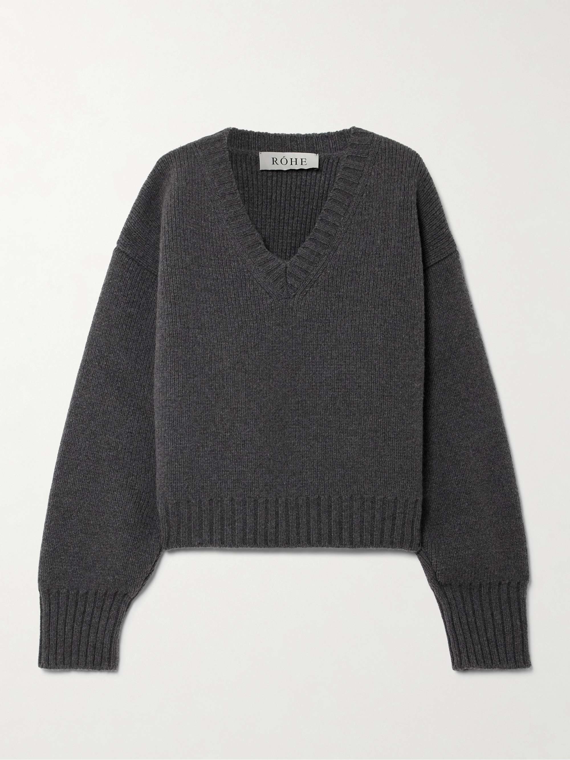 Oversized ribbed wool sweater view