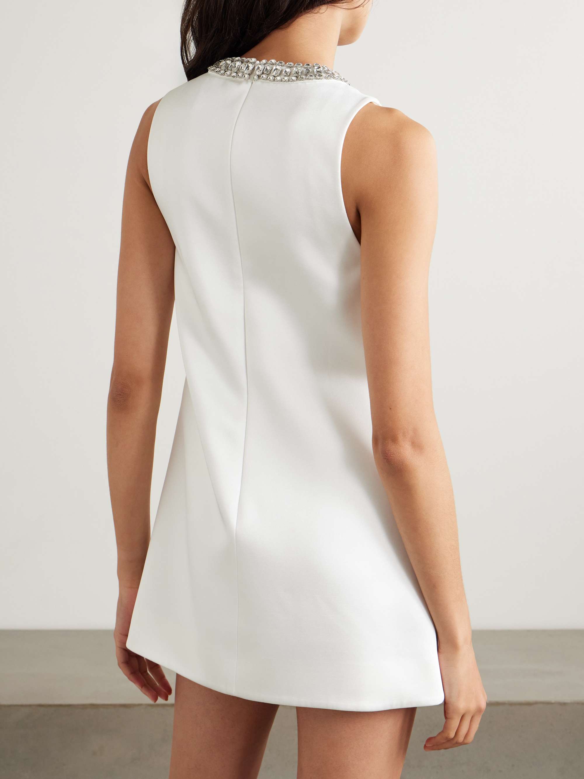 Nelly crystal-embellished duchesse-satin mini dress view