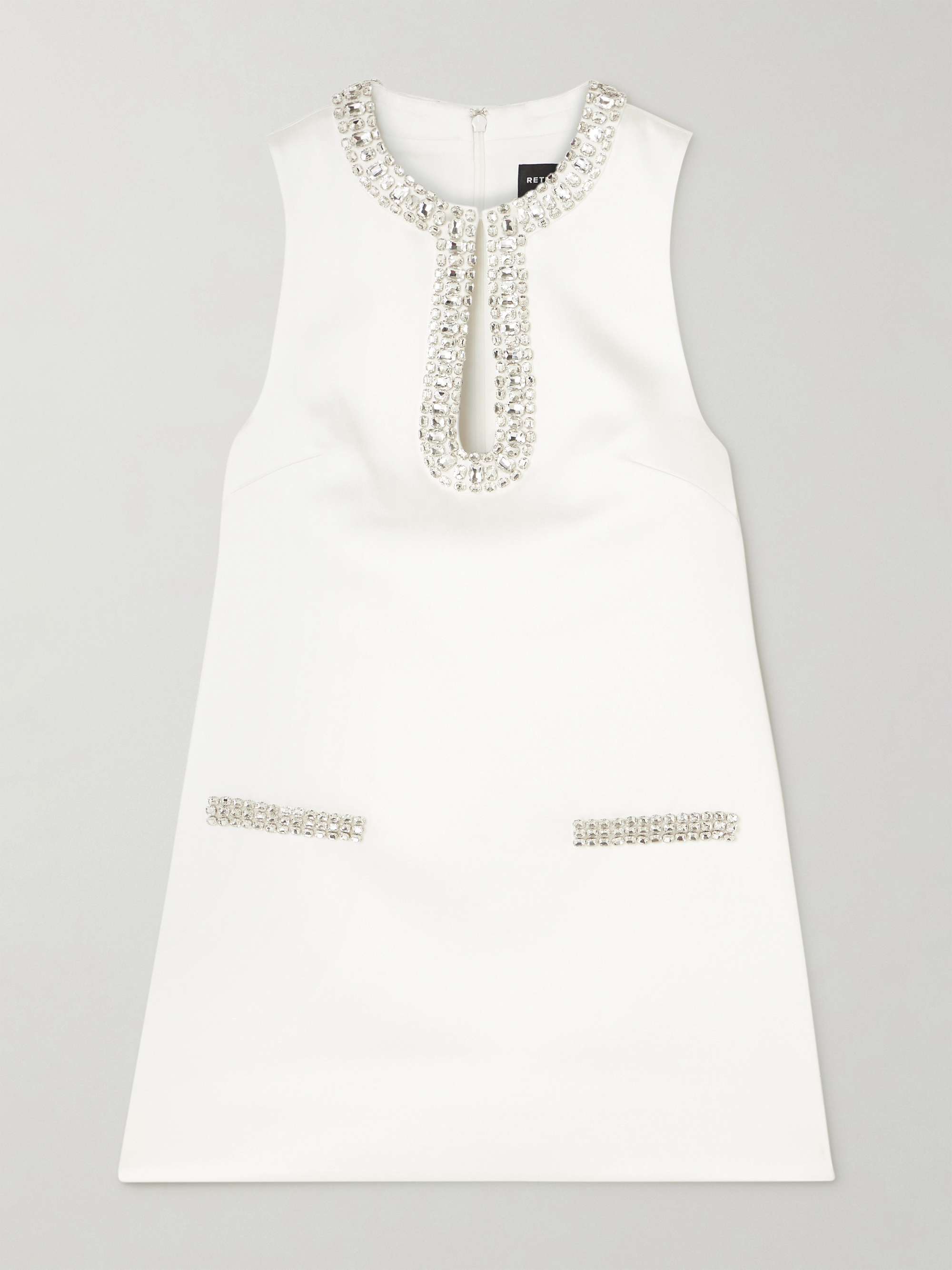 Nelly crystal-embellished duchesse-satin mini dress view