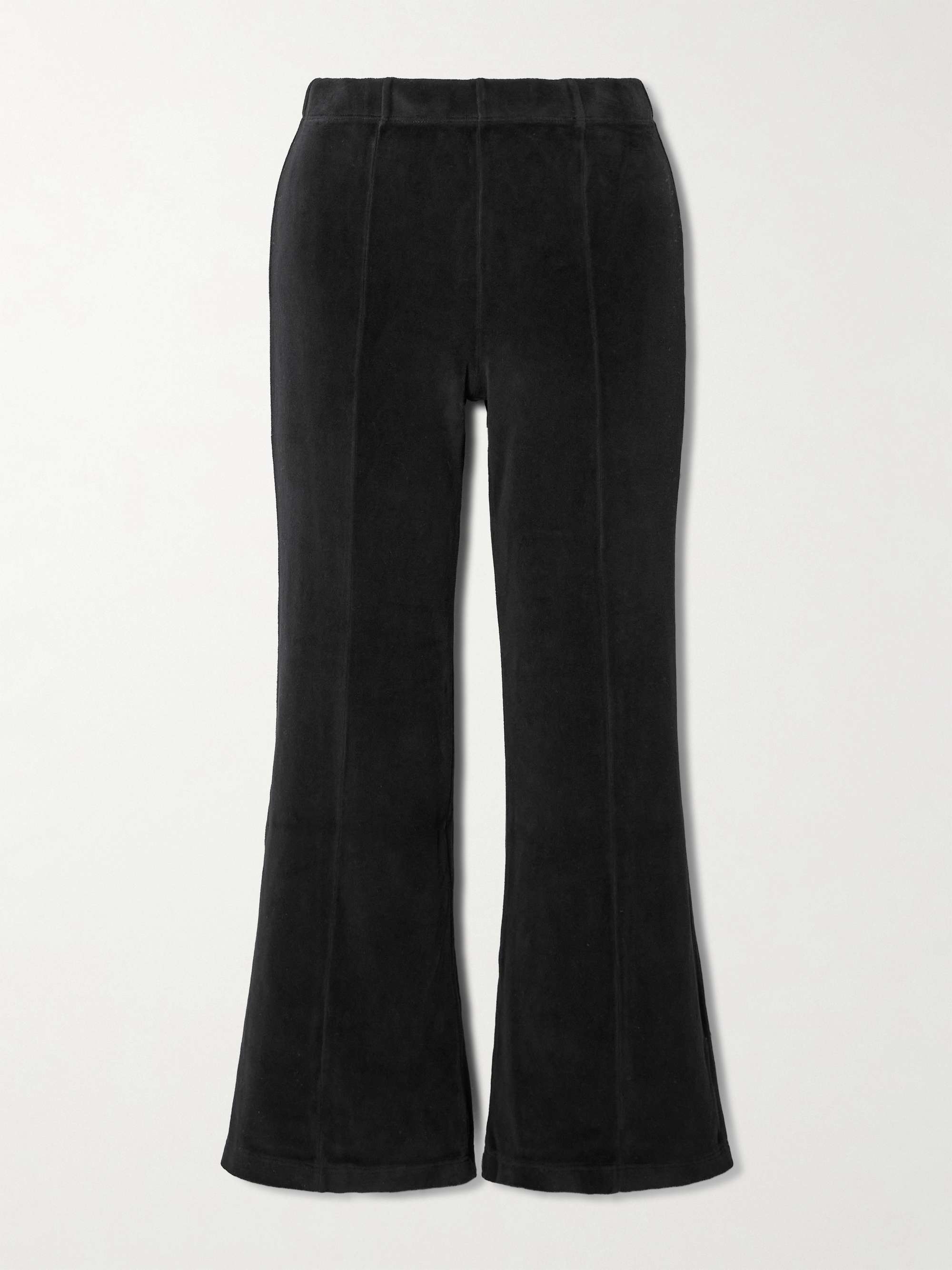 Fili cropped cotton-blend velour flared pants view