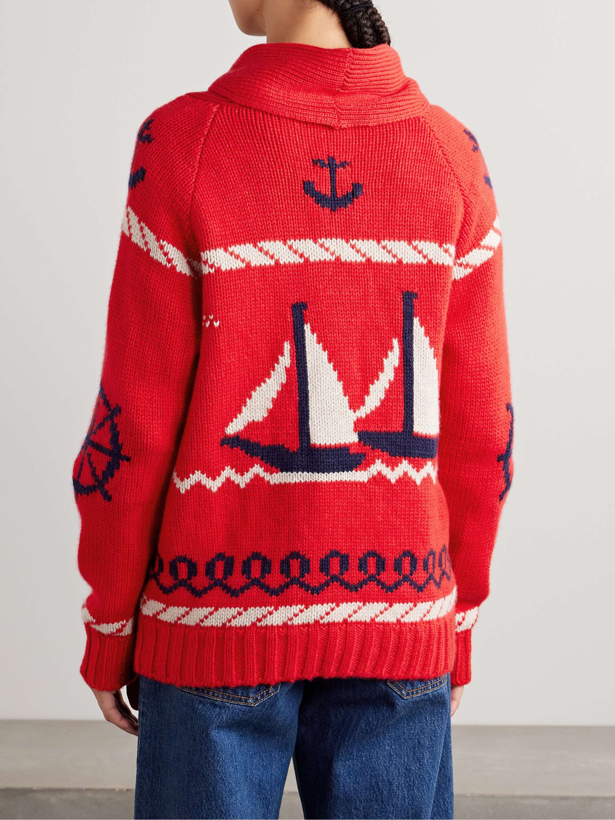 Kavari intarsia-knit cashmere cardigan view