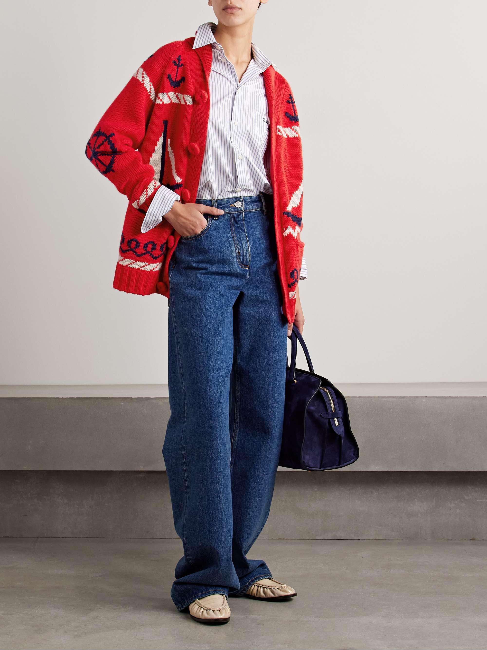 Kavari intarsia-knit cashmere cardigan view