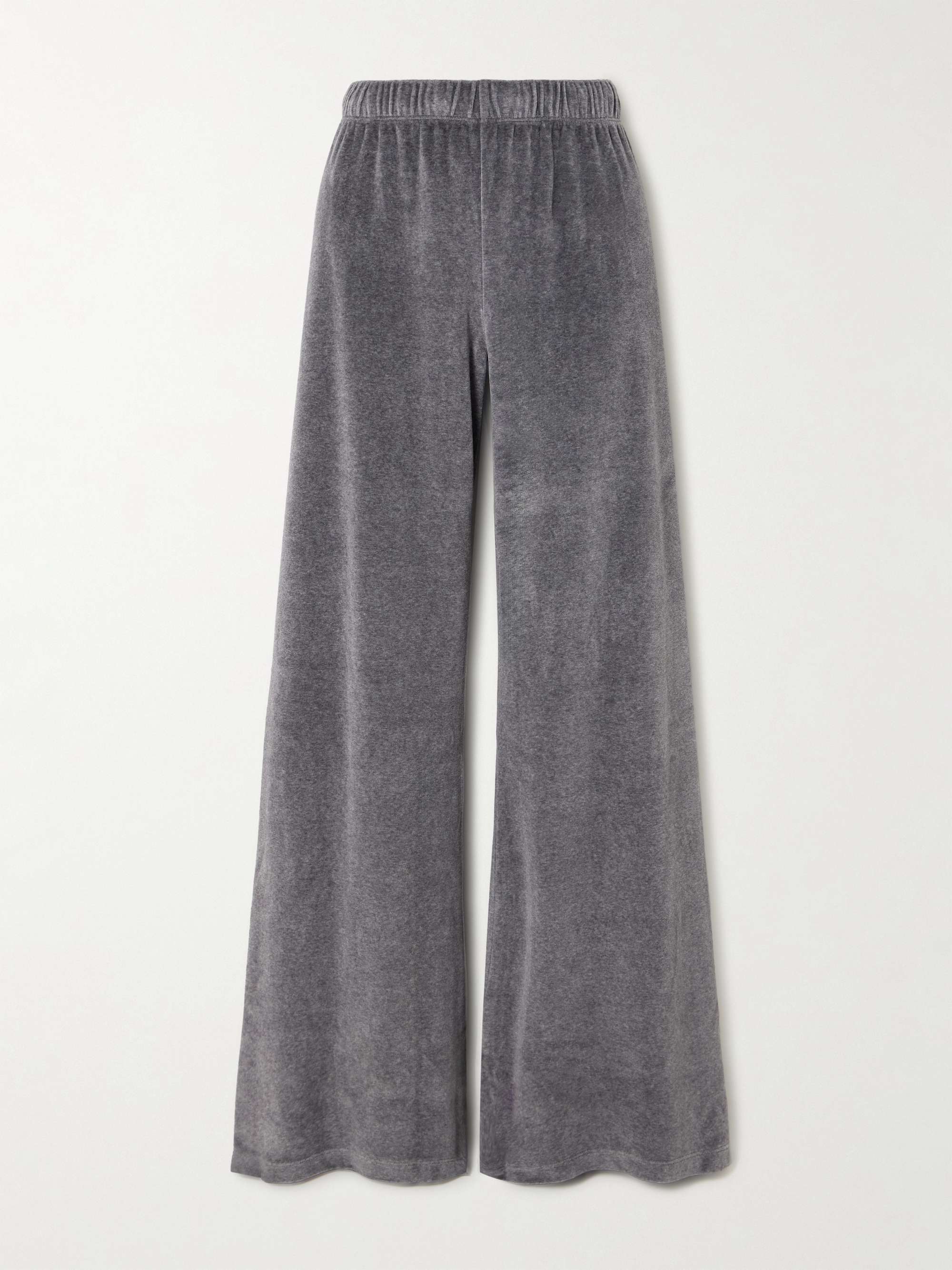 Zephyra cotton-blend velour wide-leg pants view
